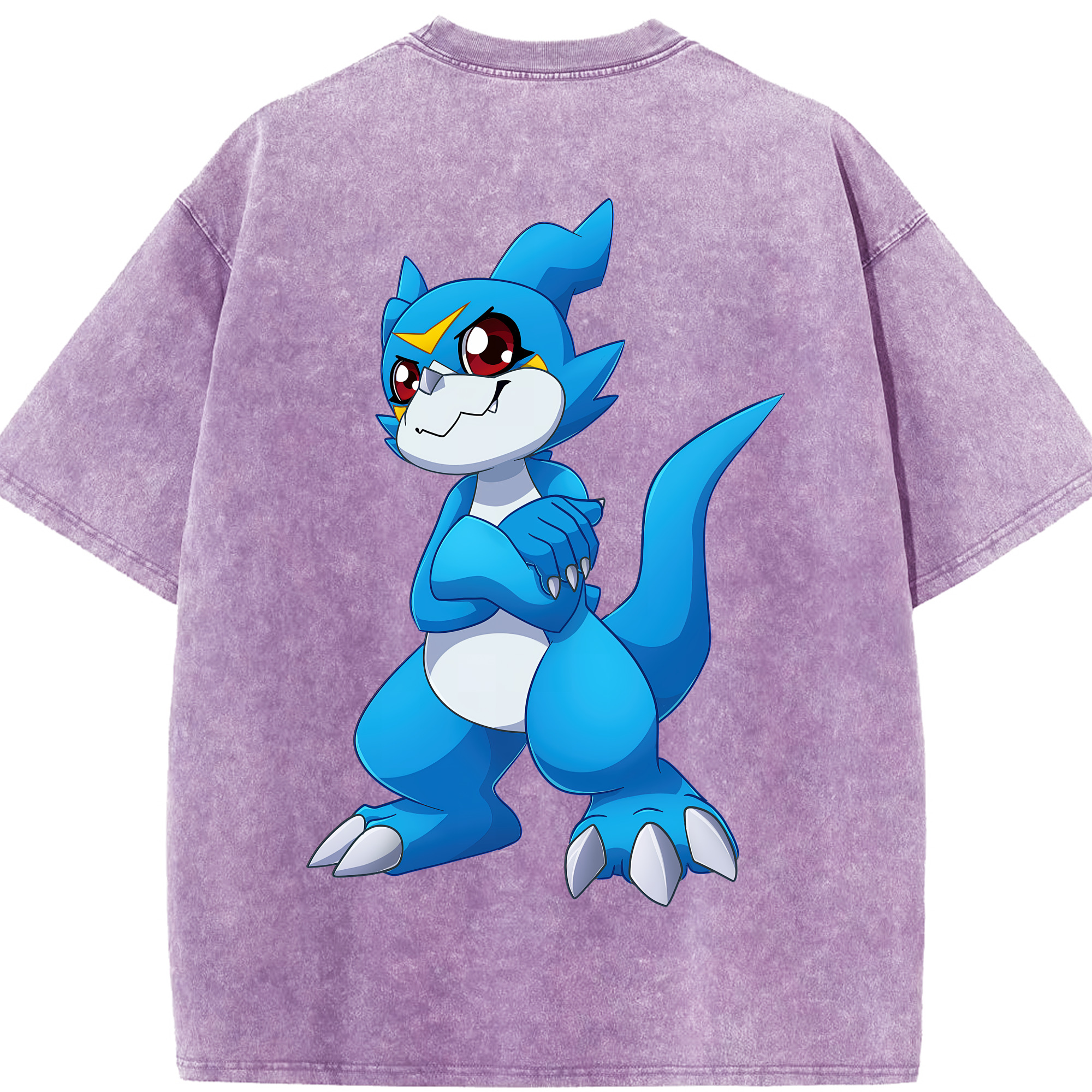 （画像用） Digimon デジタルモンスター/デジモン 綿100% ヴィンテージ風 半袖Tシャツ（背面プリント）