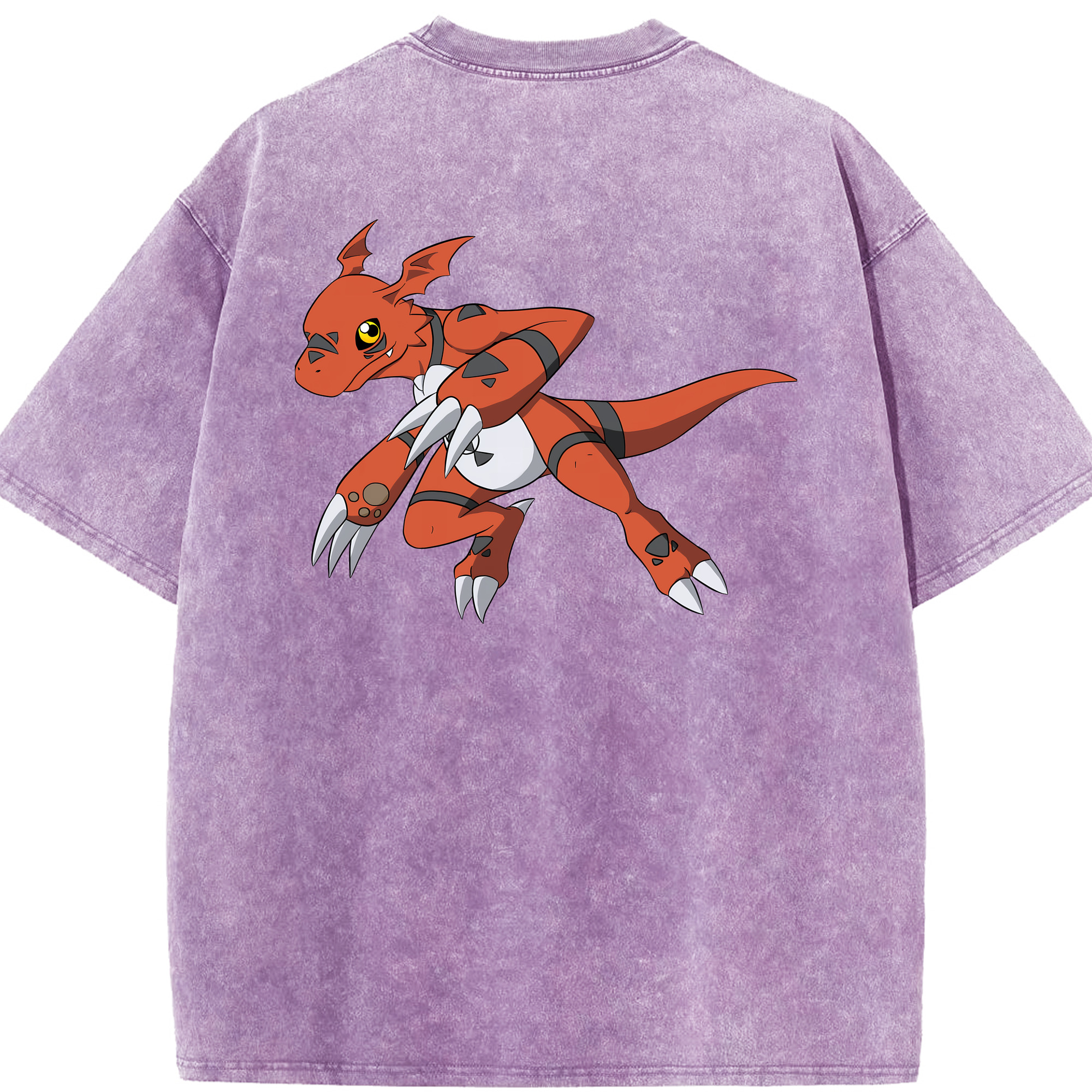 （画像用） Digimon デジタルモンスター/デジモン 綿100% ヴィンテージ風 半袖Tシャツ（背面プリント）