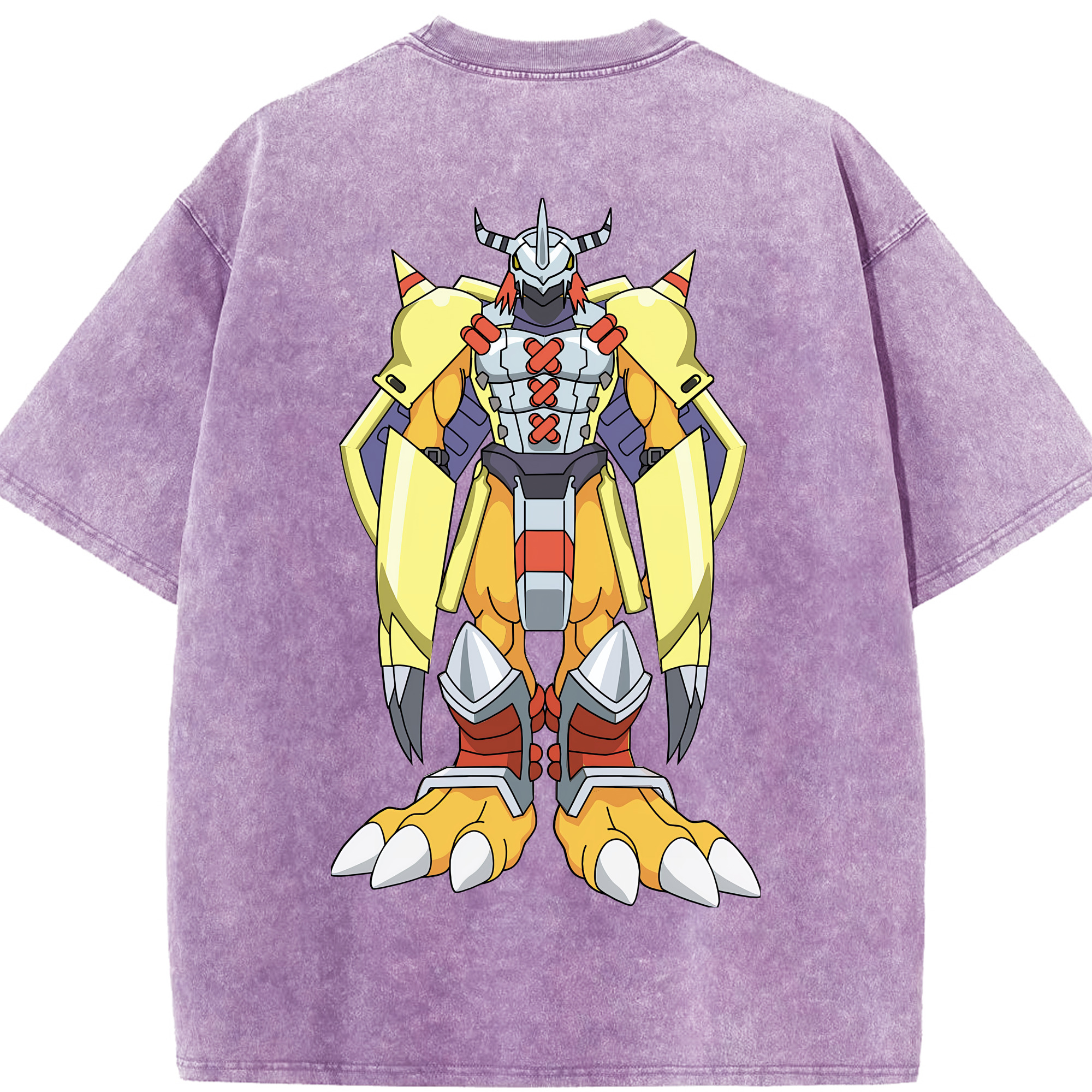 （画像用） Digimon デジタルモンスター/デジモン 綿100% ヴィンテージ風 半袖Tシャツ（背面プリント）