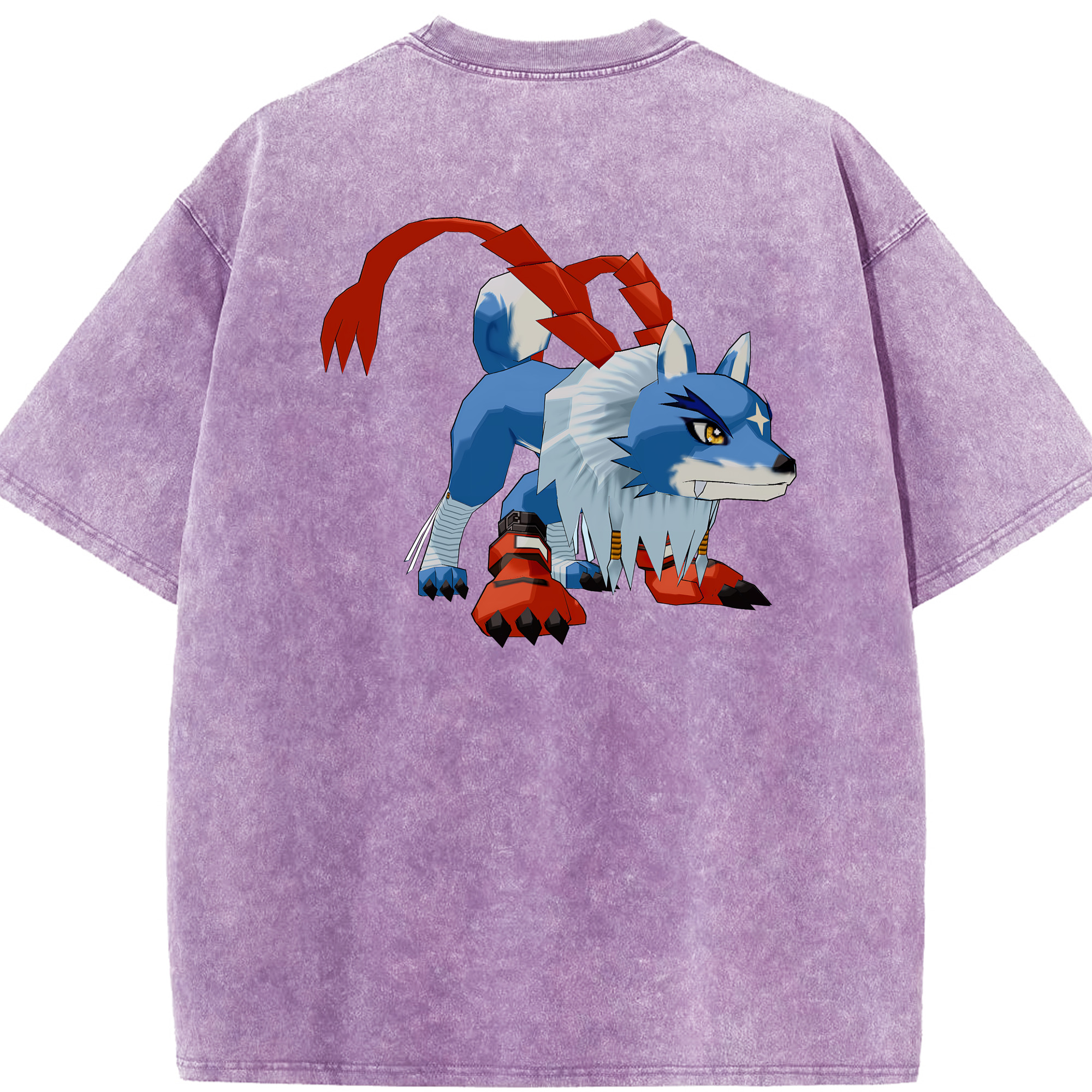 （画像用） Digimon デジタルモンスター/デジモン 綿100% ヴィンテージ風 半袖Tシャツ（背面プリント）