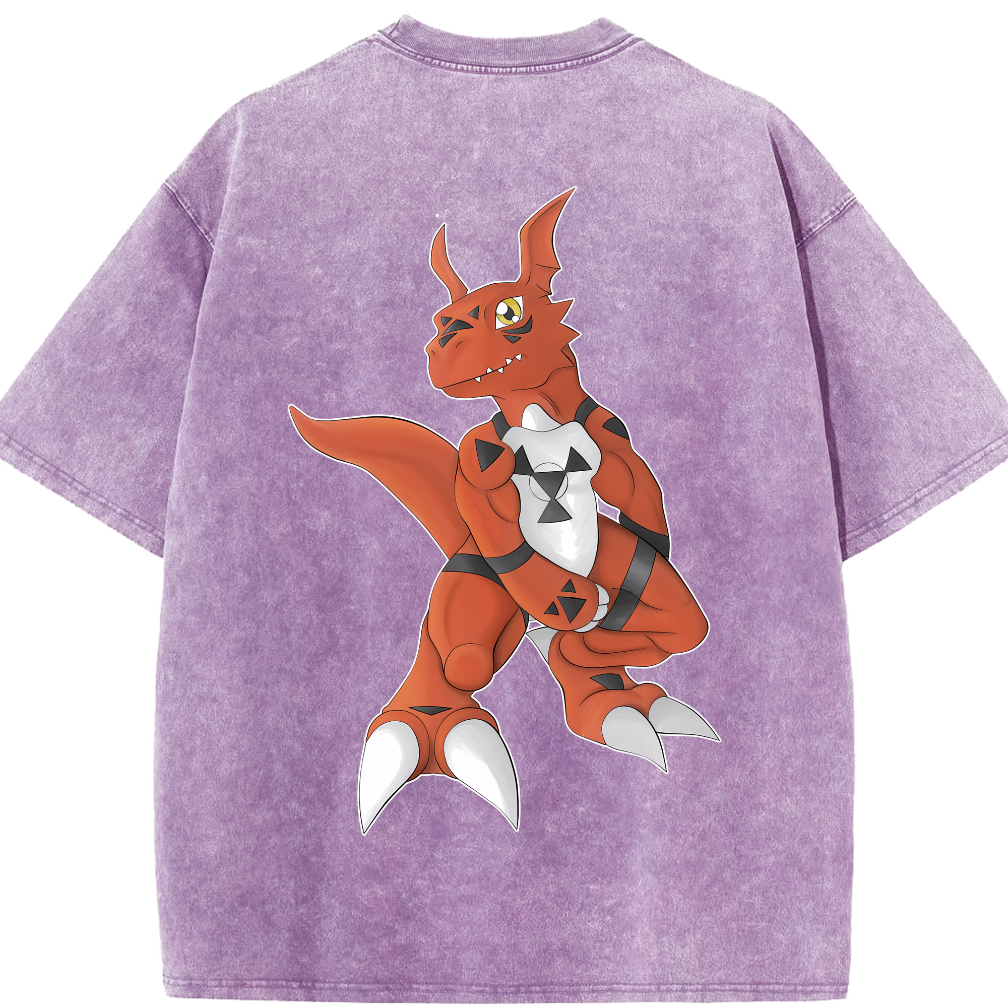 （画像用） Digimon デジタルモンスター/デジモン 綿100% ヴィンテージ風 半袖Tシャツ（背面プリント）
