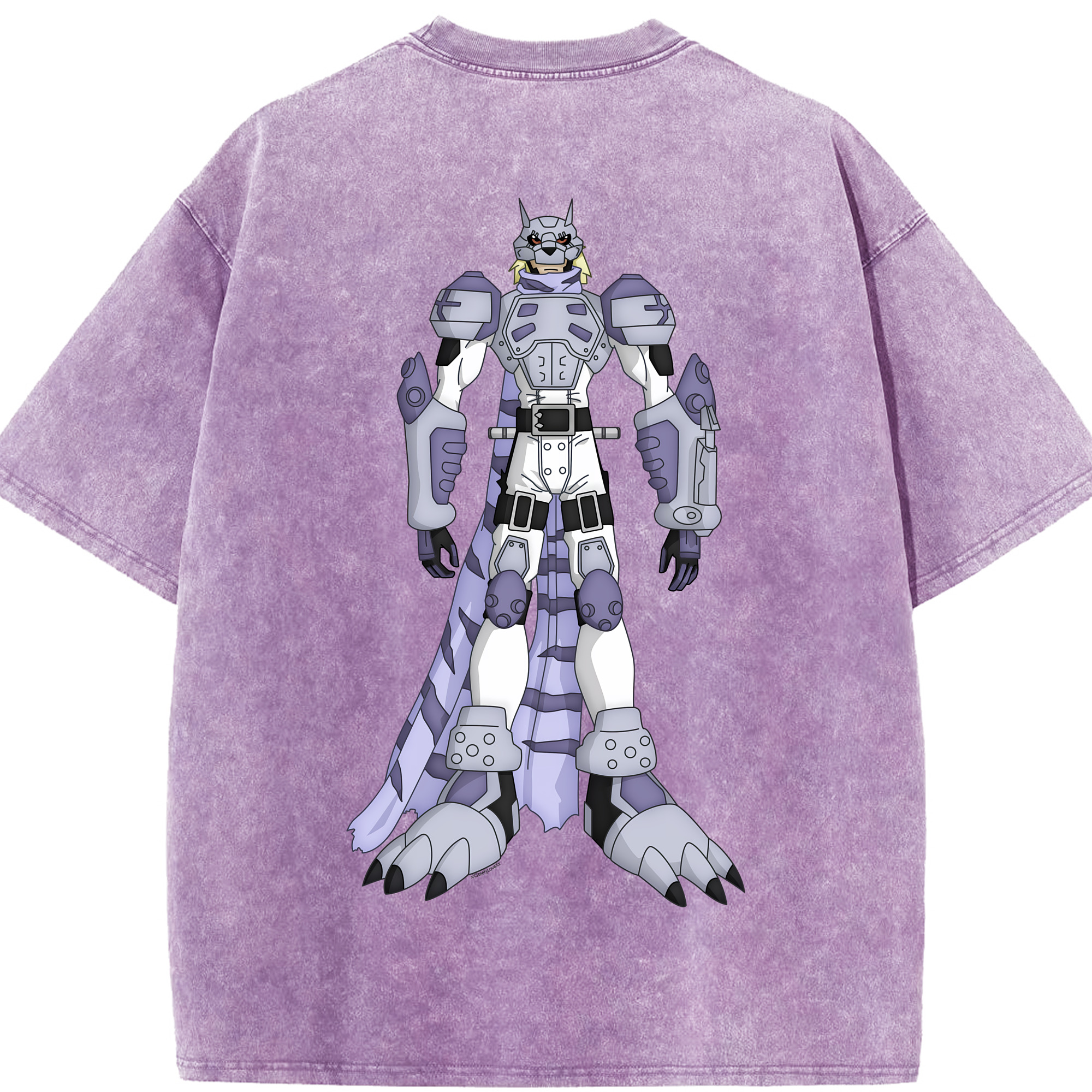 （画像用） Digimon デジタルモンスター/デジモン 綿100% ヴィンテージ風 半袖Tシャツ（背面プリント）
