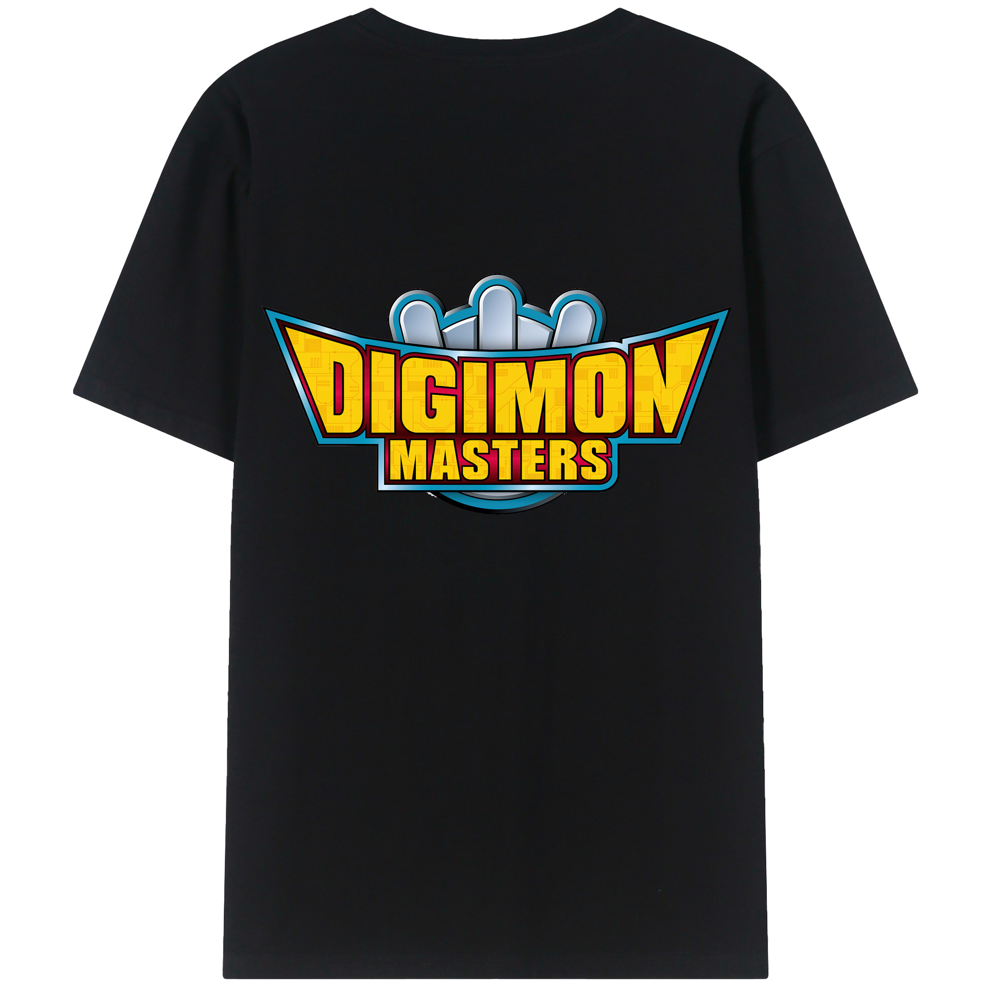 （画像用） Digimon デジタルモンスター/デジモン 綿100％ メンズ半袖Tシャツ（バックプリント） 通気性