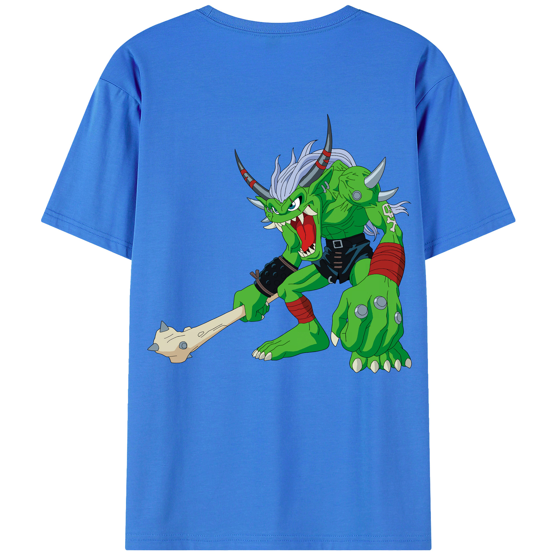 （画像用） Digimon デジタルモンスター/デジモン 綿100％ メンズ半袖Tシャツ（バックプリント） 通気性