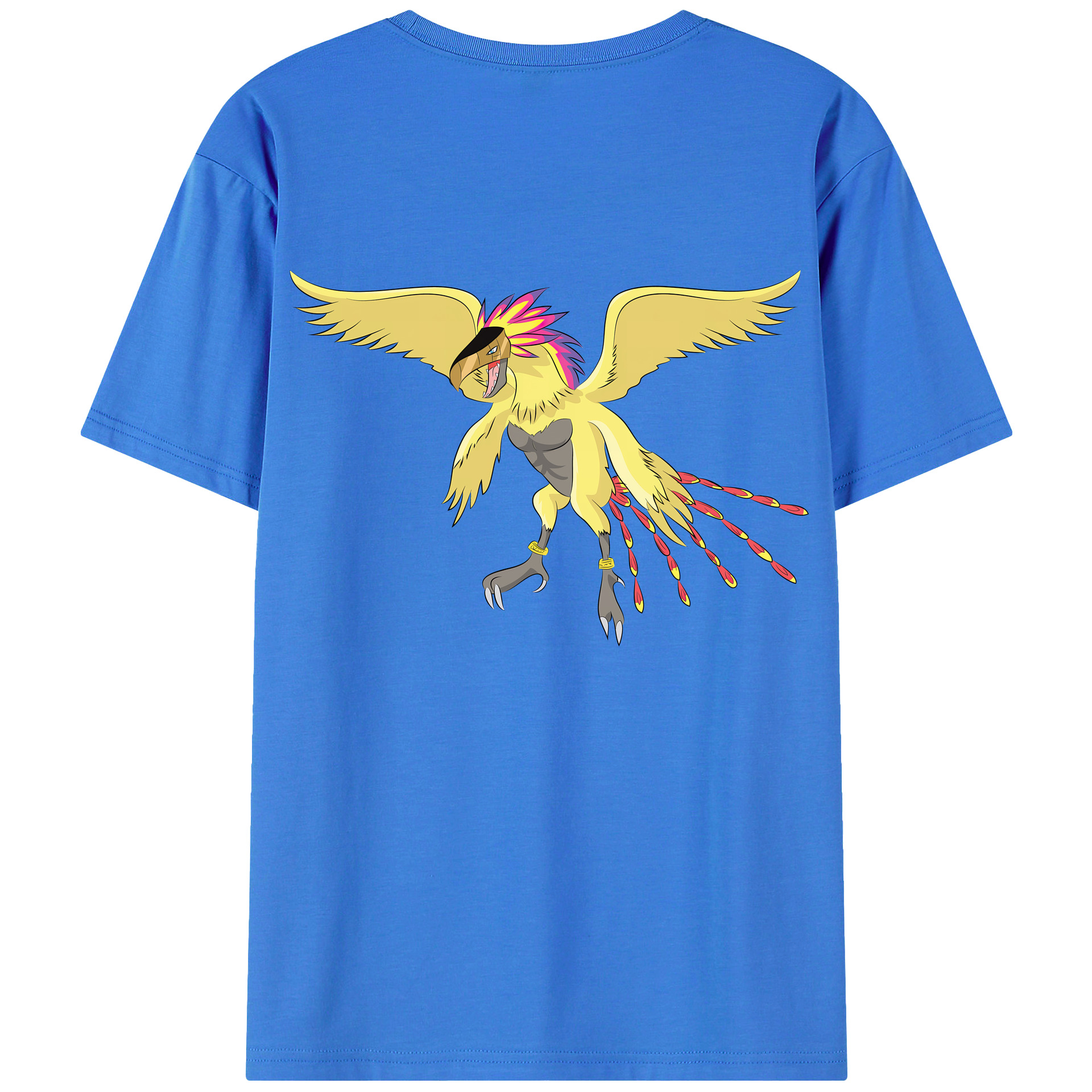 （画像用） Digimon デジタルモンスター/デジモン 綿100％ メンズ半袖Tシャツ（バックプリント） 通気性