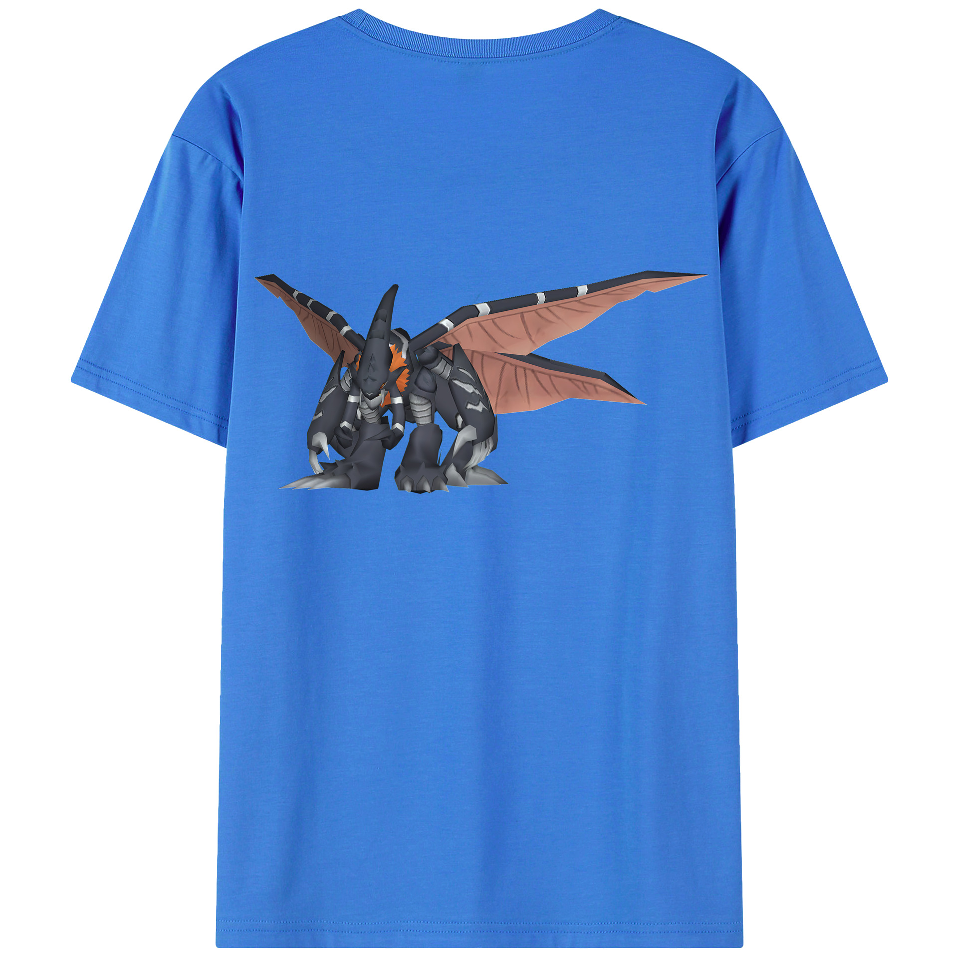 （画像用） Digimon デジタルモンスター/デジモン 綿100％ メンズ半袖Tシャツ（バックプリント） 通気性