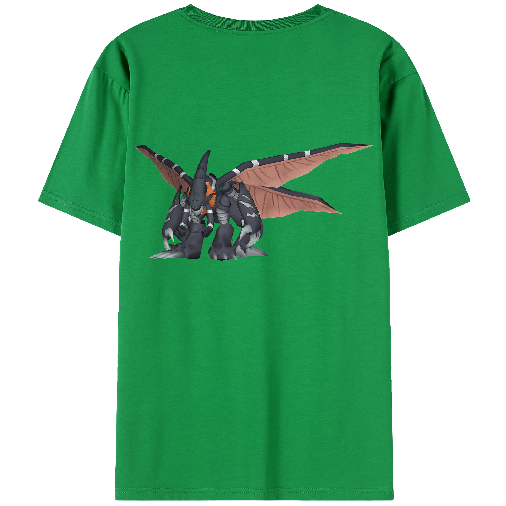 （画像用） Digimon デジタルモンスター/デジモン 綿100％ メンズ半袖Tシャツ（バックプリント） 通気性