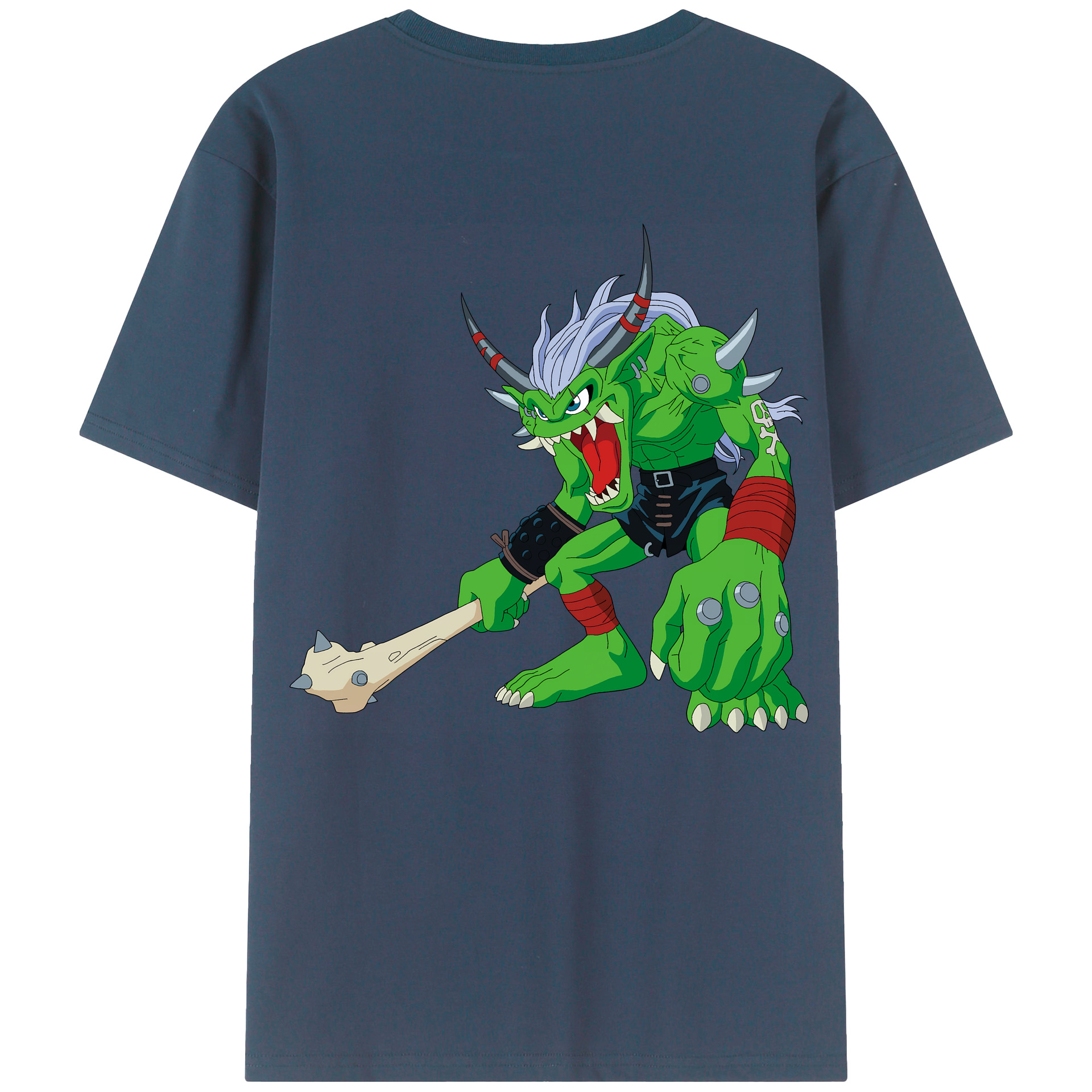 （画像用） Digimon デジタルモンスター/デジモン 綿100％ メンズ半袖Tシャツ（バックプリント） 通気性
