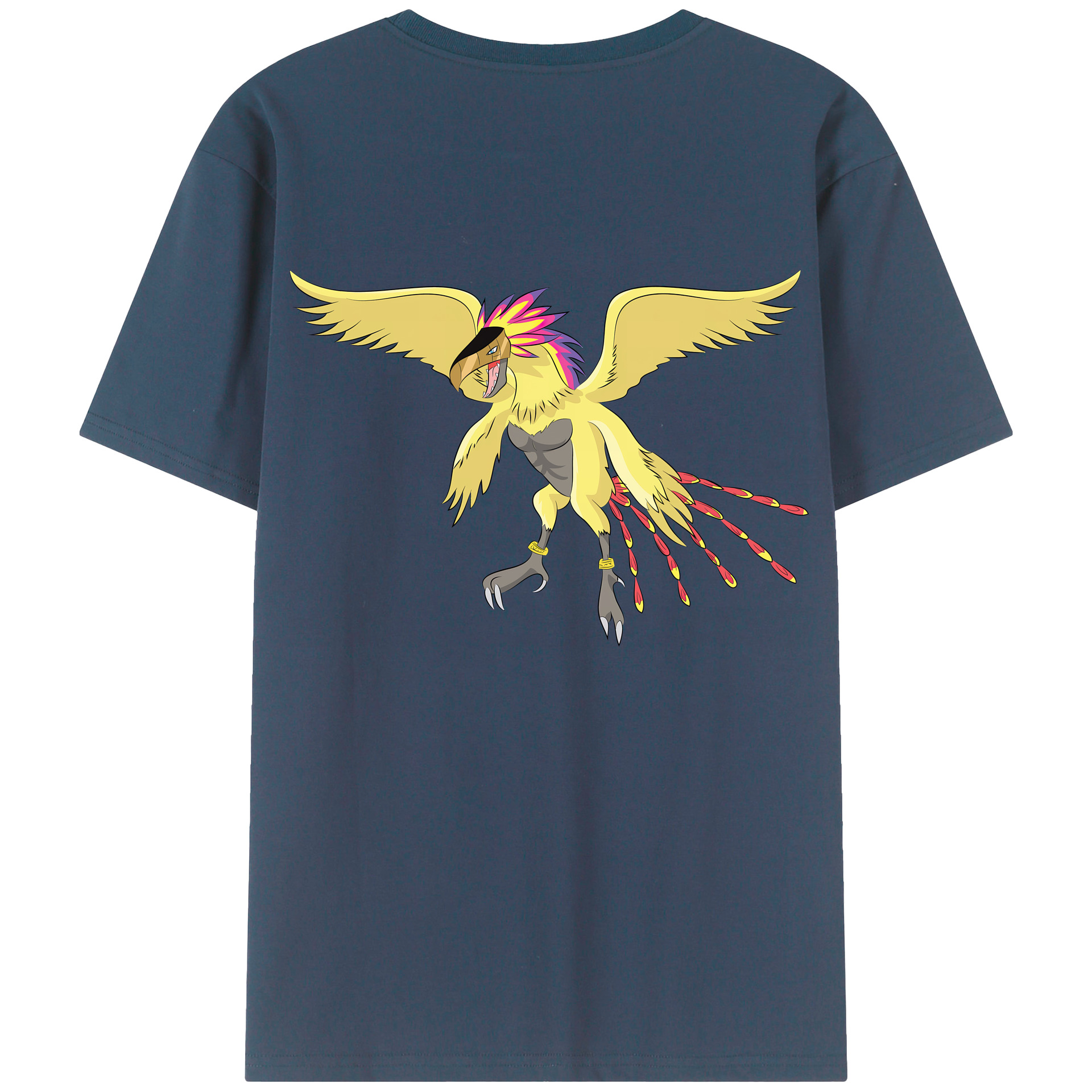 （画像用） Digimon デジタルモンスター/デジモン 綿100％ メンズ半袖Tシャツ（バックプリント） 通気性