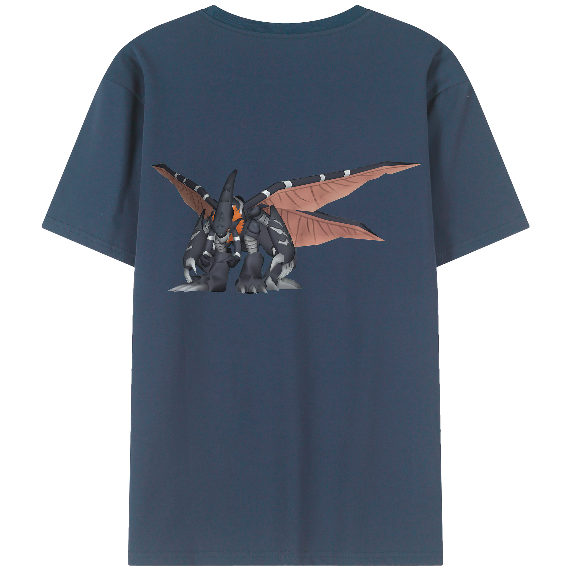（画像用） Digimon デジタルモンスター/デジモン 綿100％ メンズ半袖Tシャツ（バックプリント） 通気性