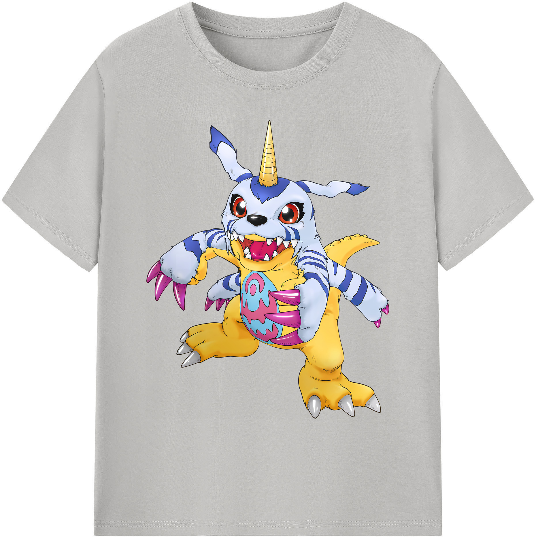 （画像用） Digimon デジタルモンスター/デジモン 綿100％ メンズ半袖Tシャツ｜肌触りやわらか＆通気性