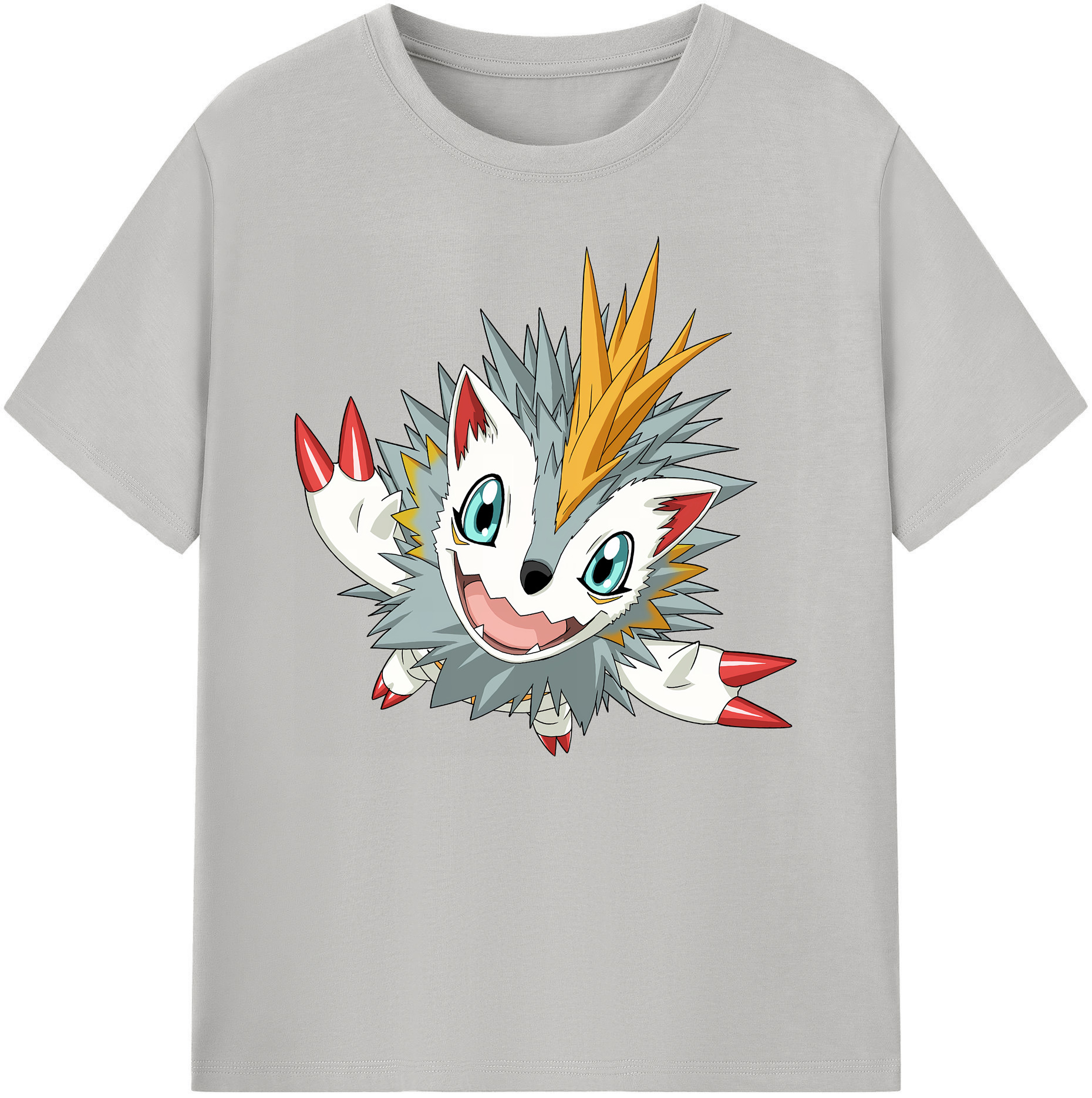 （画像用） Digimon デジタルモンスター/デジモン 綿100％ メンズ半袖Tシャツ｜肌触りやわらか＆通気性