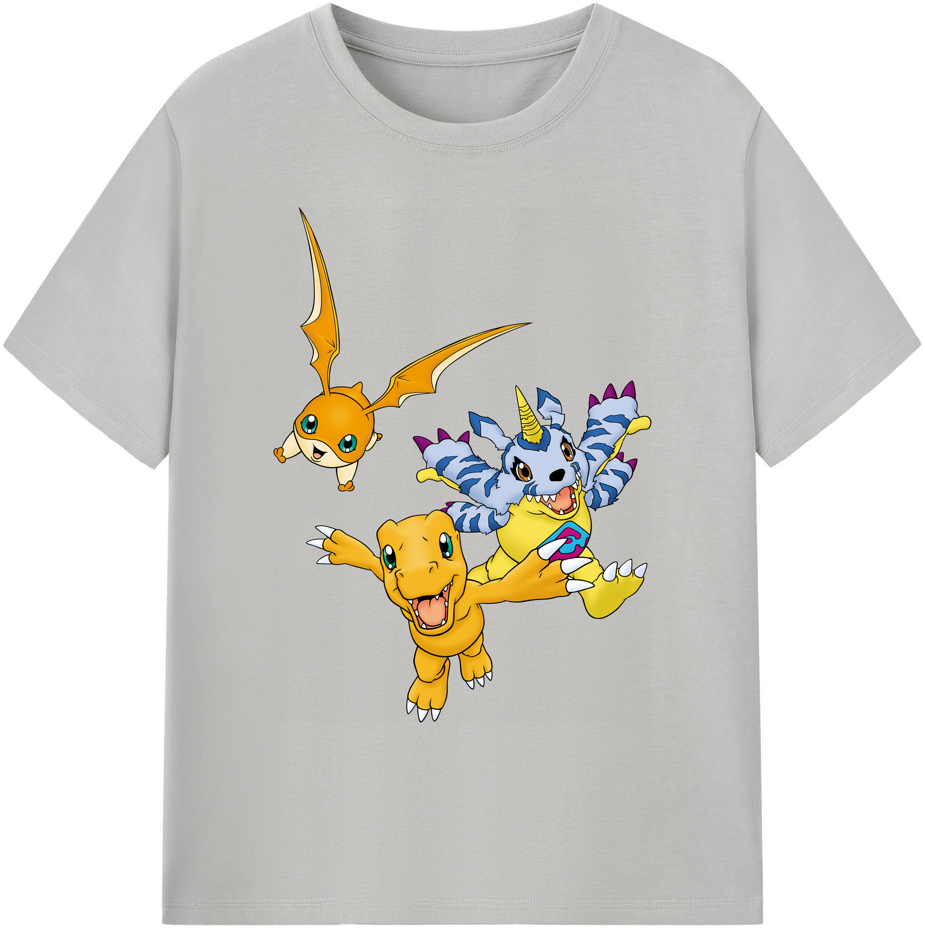 （画像用） Digimon デジタルモンスター/デジモン 綿100％ メンズ半袖Tシャツ｜肌触りやわらか＆通気性