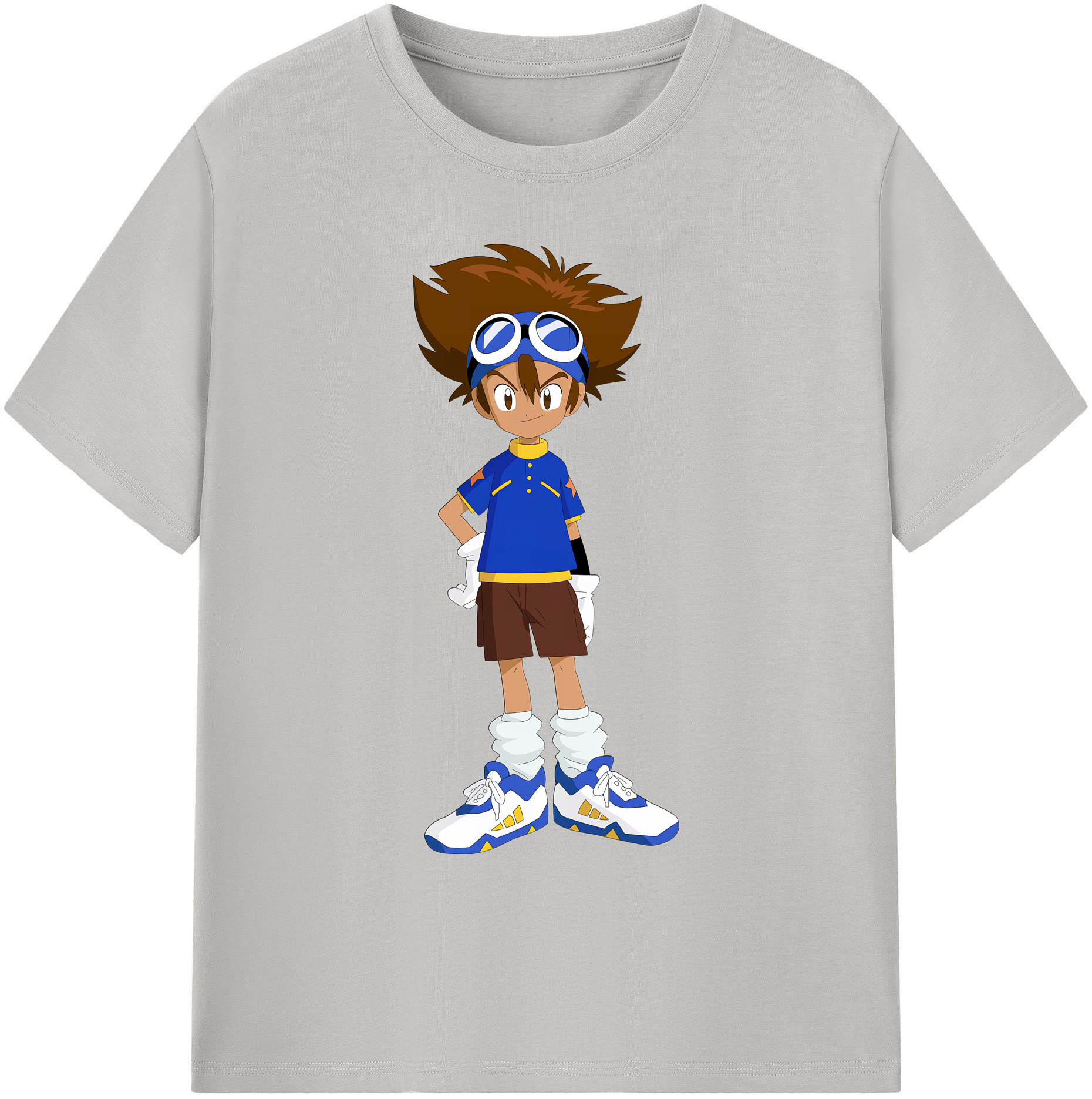 （画像用） Digimon デジタルモンスター/デジモン 綿100％ メンズ半袖Tシャツ｜肌触りやわらか＆通気性