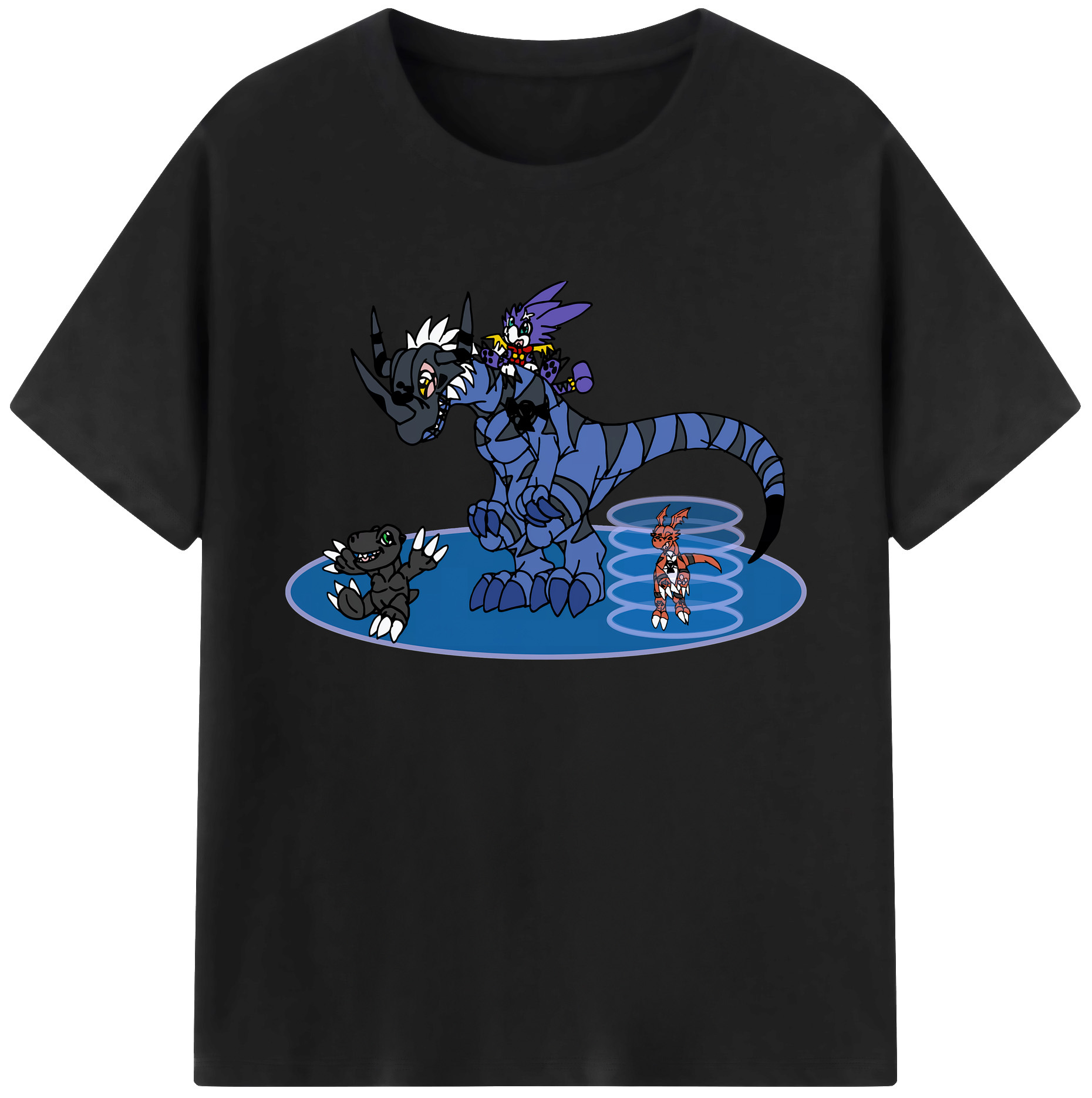 （画像用） Digimon デジタルモンスター/デジモン 綿100％ メンズ半袖Tシャツ｜肌触りやわらか＆通気性