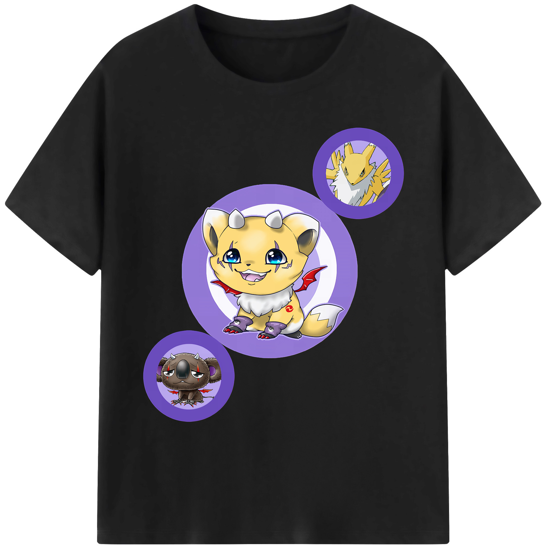 （画像用） Digimon デジタルモンスター/デジモン 綿100％ メンズ半袖Tシャツ｜肌触りやわらか＆通気性