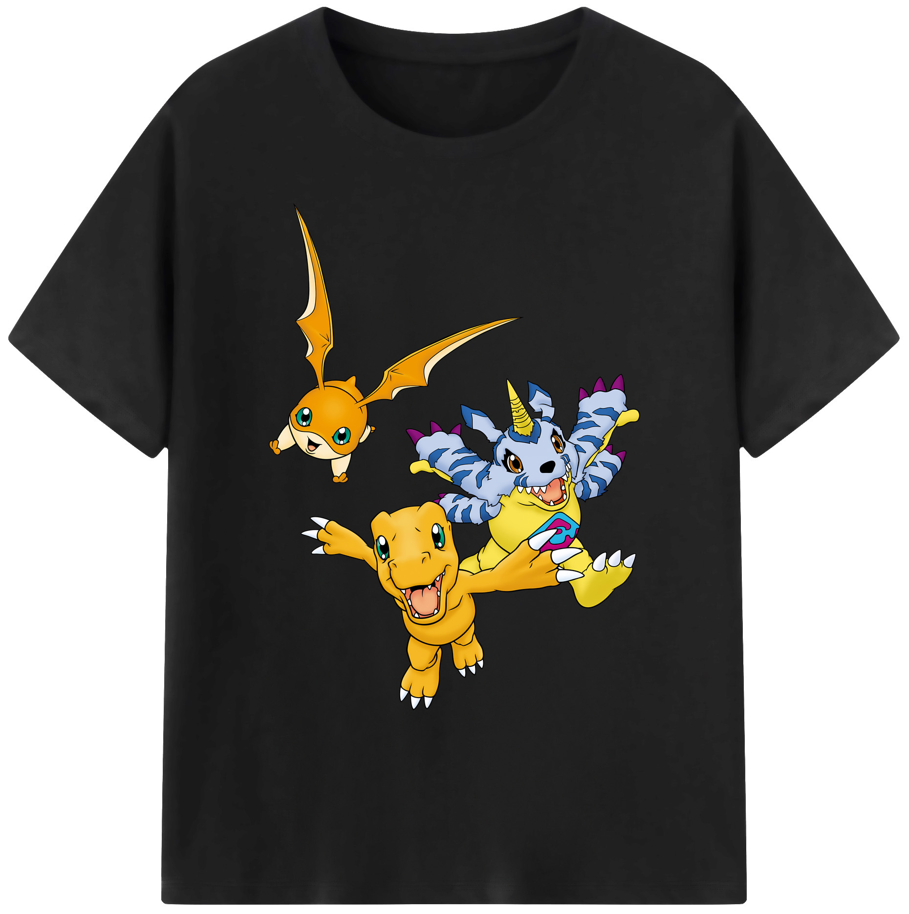 （画像用） Digimon デジタルモンスター/デジモン 綿100％ メンズ半袖Tシャツ｜肌触りやわらか＆通気性