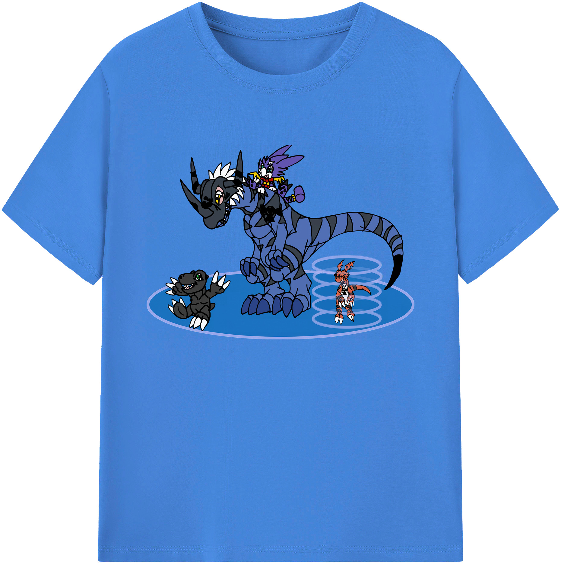（画像用） Digimon デジタルモンスター/デジモン 綿100％ メンズ半袖Tシャツ｜肌触りやわらか＆通気性
