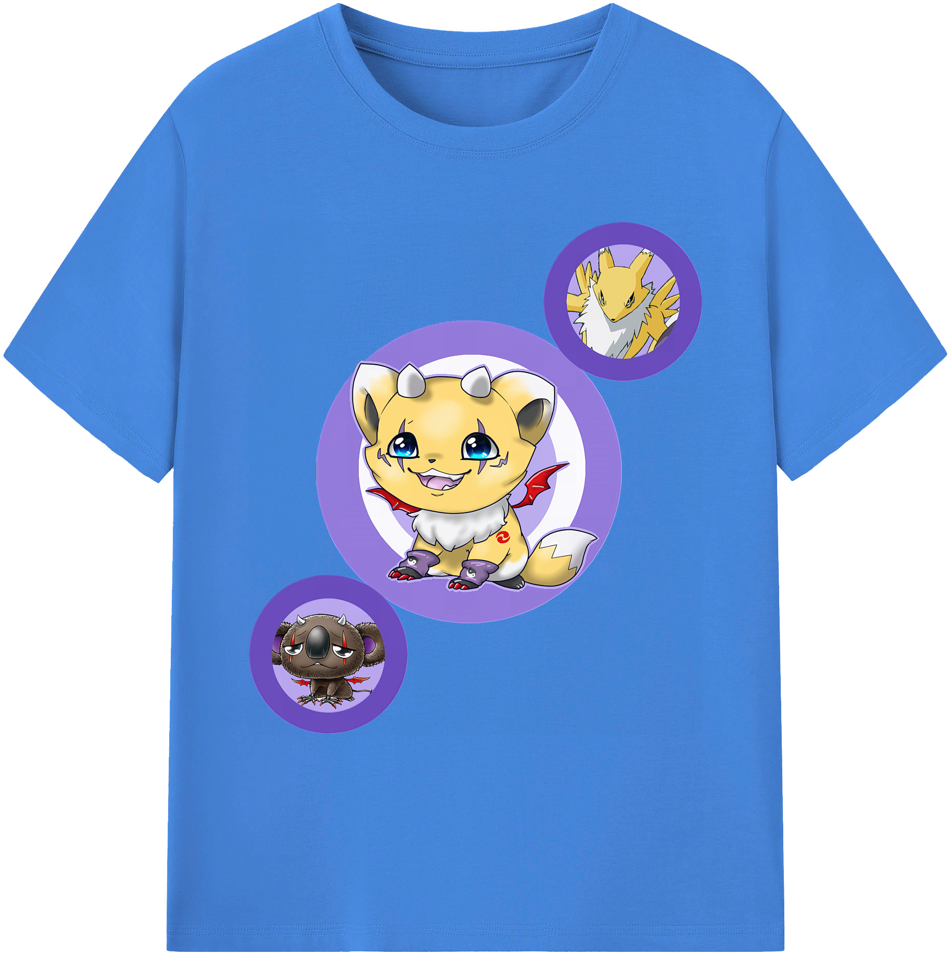 （画像用） Digimon デジタルモンスター/デジモン 綿100％ メンズ半袖Tシャツ｜肌触りやわらか＆通気性