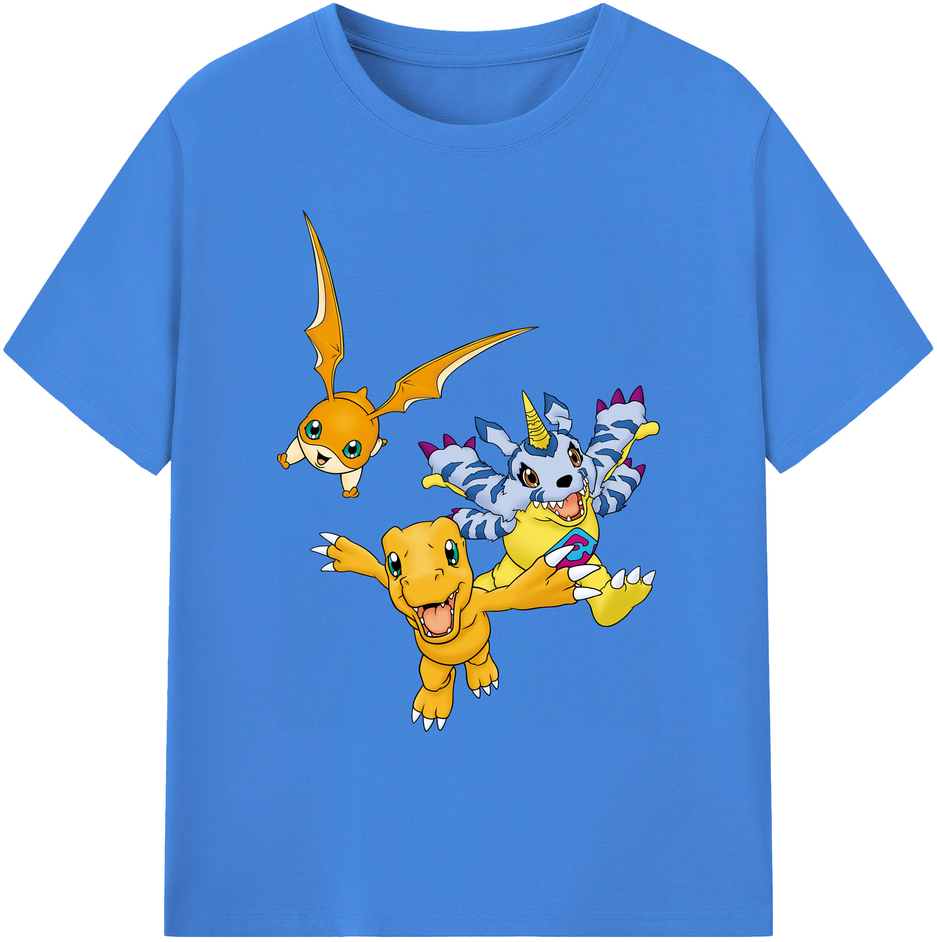 （画像用） Digimon デジタルモンスター/デジモン 綿100％ メンズ半袖Tシャツ｜肌触りやわらか＆通気性