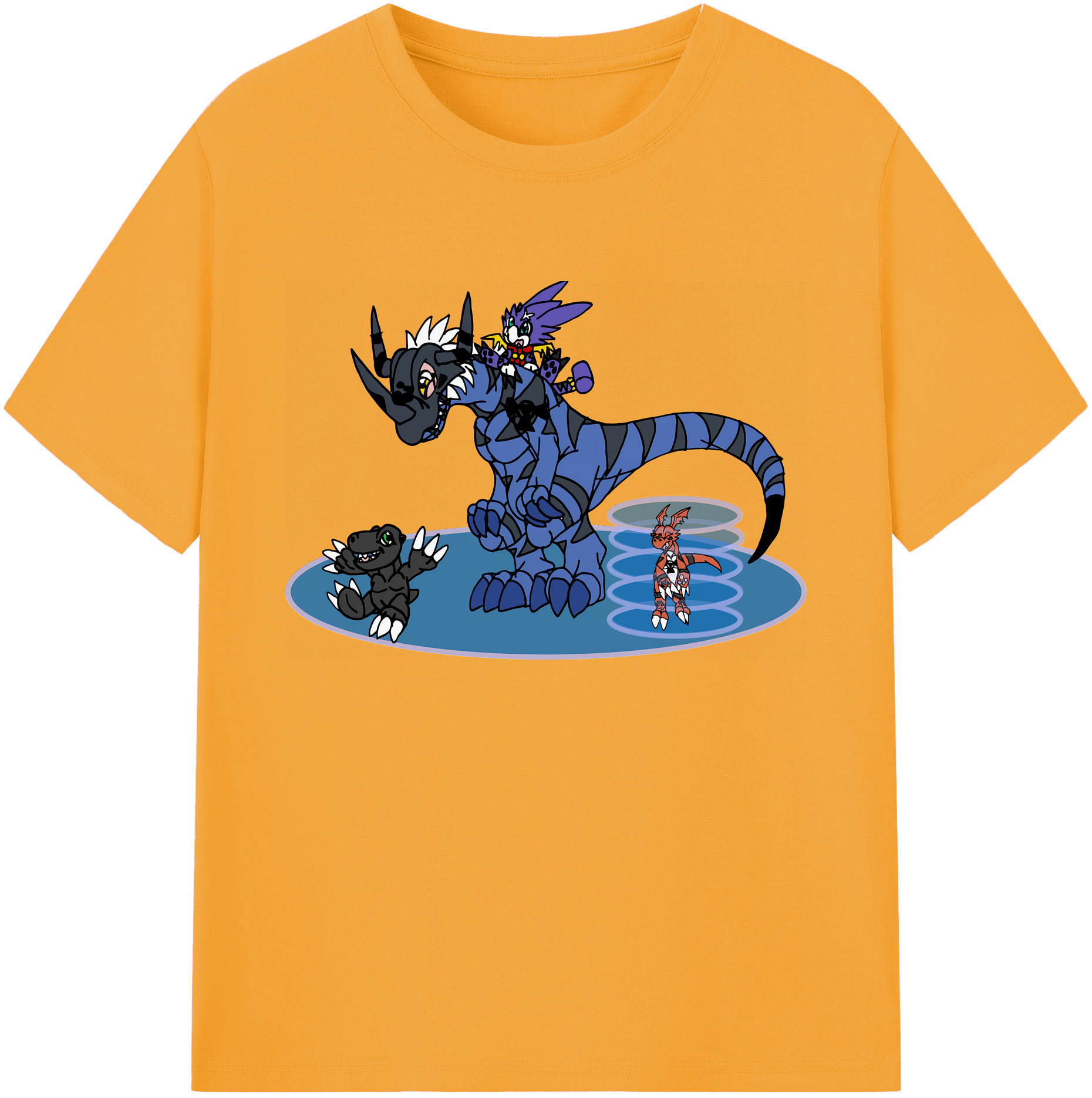 （画像用） Digimon デジタルモンスター/デジモン 綿100％ メンズ半袖Tシャツ｜肌触りやわらか＆通気性