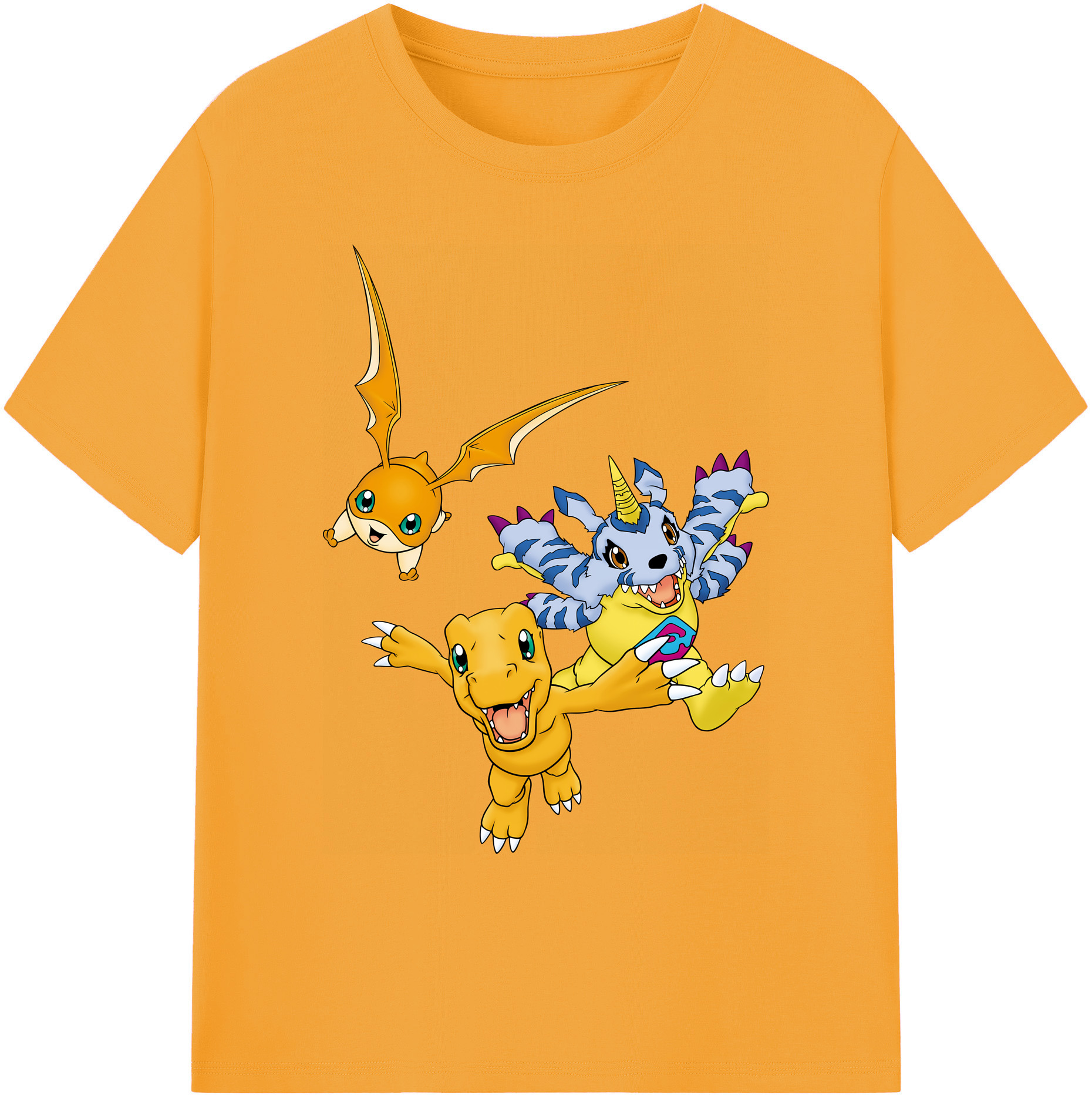 （画像用） Digimon デジタルモンスター/デジモン 綿100％ メンズ半袖Tシャツ｜肌触りやわらか＆通気性