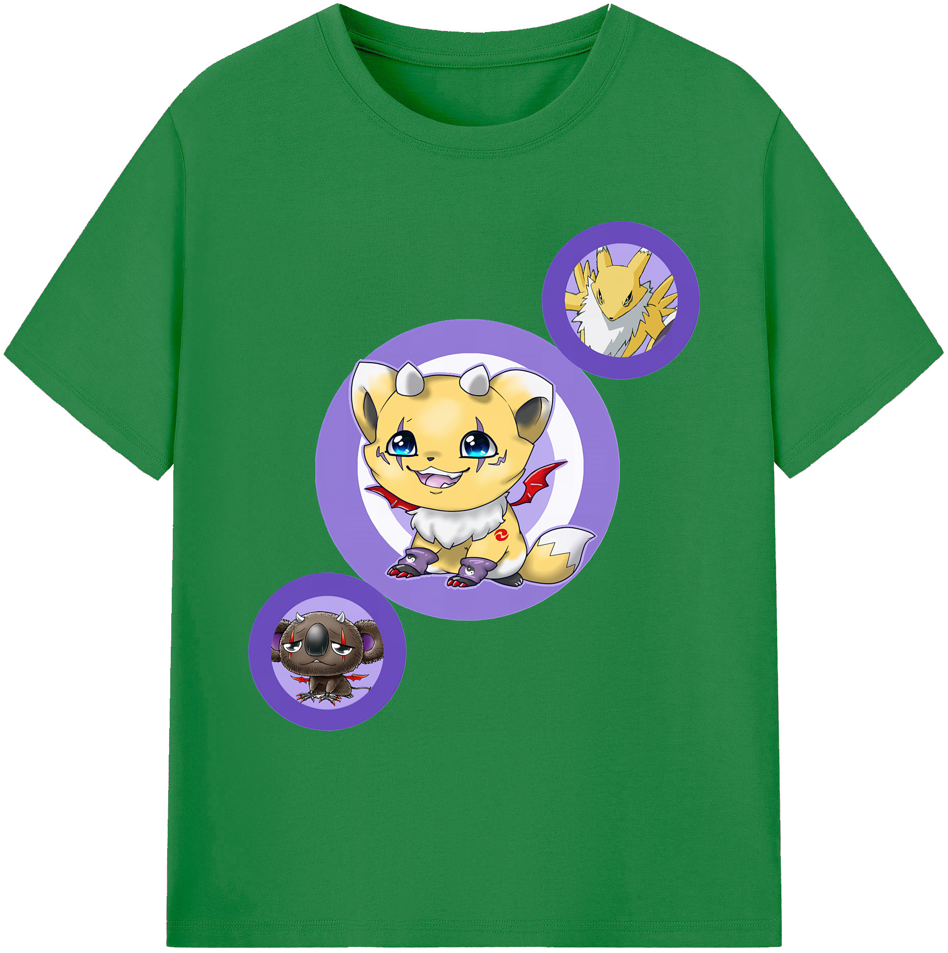 （画像用） Digimon デジタルモンスター/デジモン 綿100％ メンズ半袖Tシャツ｜肌触りやわらか＆通気性