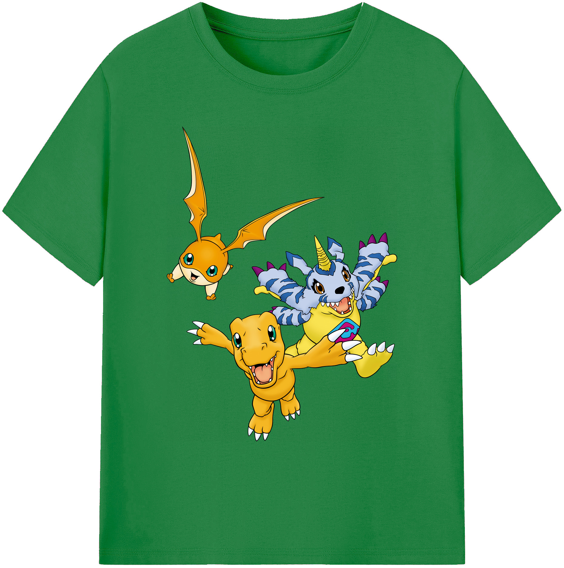 （画像用） Digimon デジタルモンスター/デジモン 綿100％ メンズ半袖Tシャツ｜肌触りやわらか＆通気性