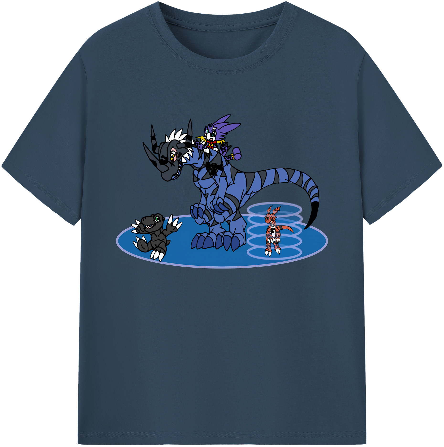 （画像用） Digimon デジタルモンスター/デジモン 綿100％ メンズ半袖Tシャツ｜肌触りやわらか＆通気性