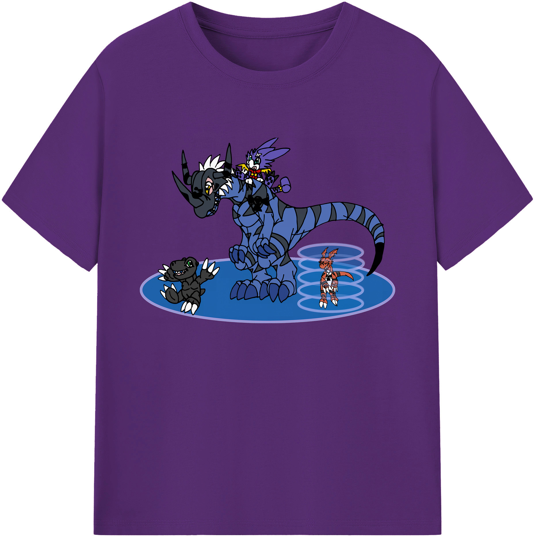 （画像用） Digimon デジタルモンスター/デジモン 綿100％ メンズ半袖Tシャツ｜肌触りやわらか＆通気性