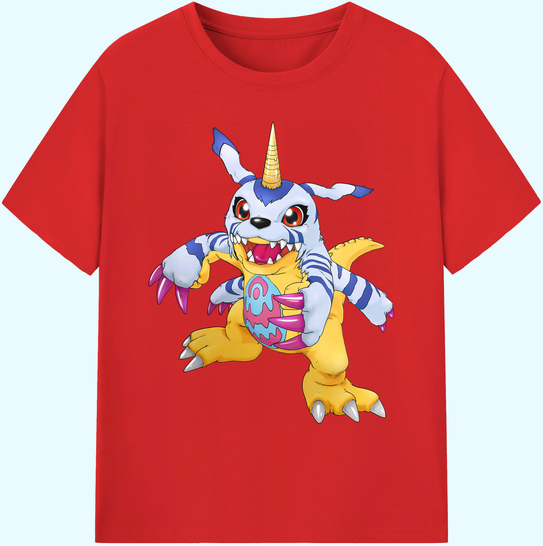 （画像用） Digimon デジタルモンスター/デジモン 綿100％ メンズ半袖Tシャツ｜肌触りやわらか＆通気性
