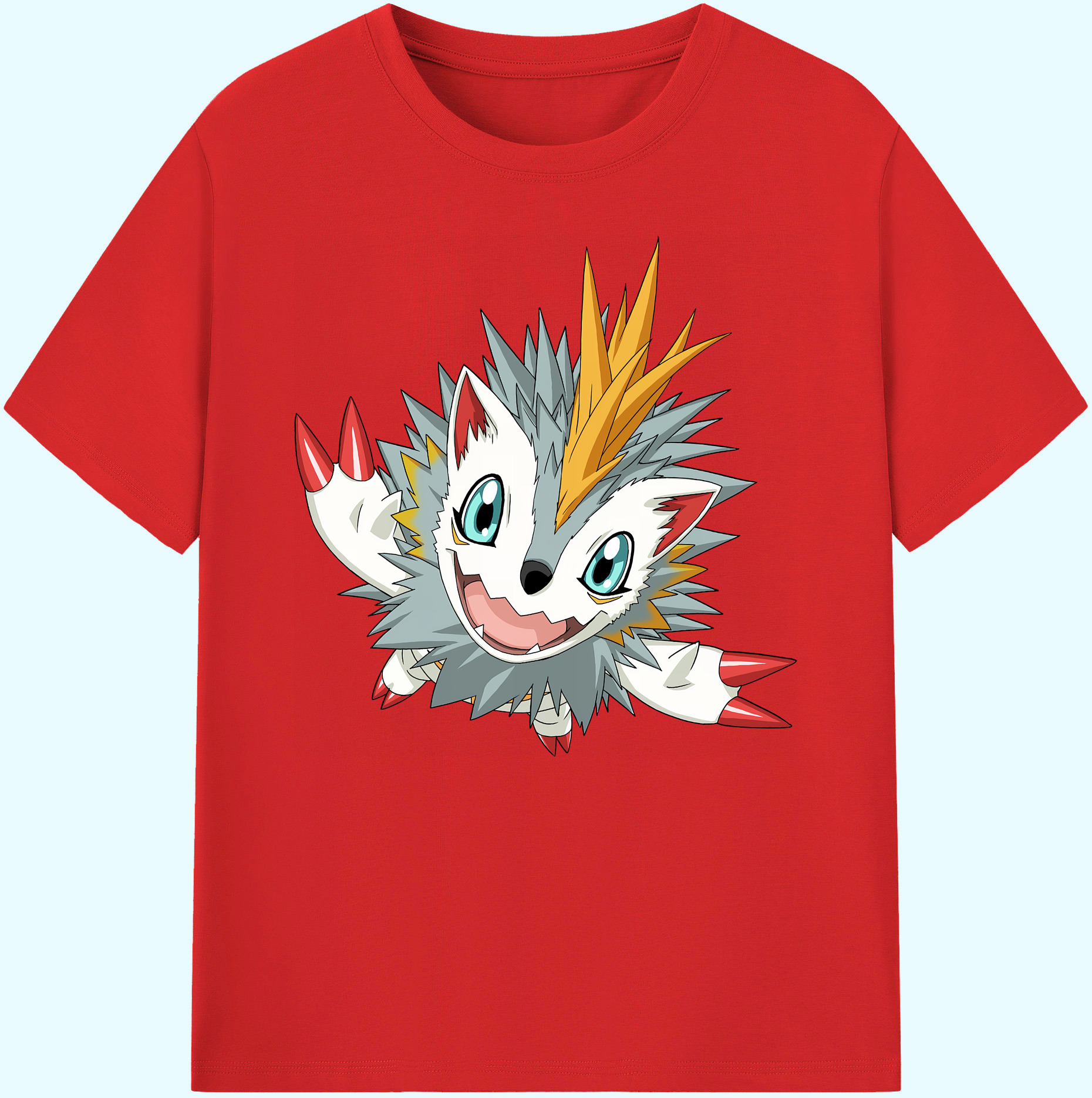 （画像用） Digimon デジタルモンスター/デジモン 綿100％ メンズ半袖Tシャツ｜肌触りやわらか＆通気性