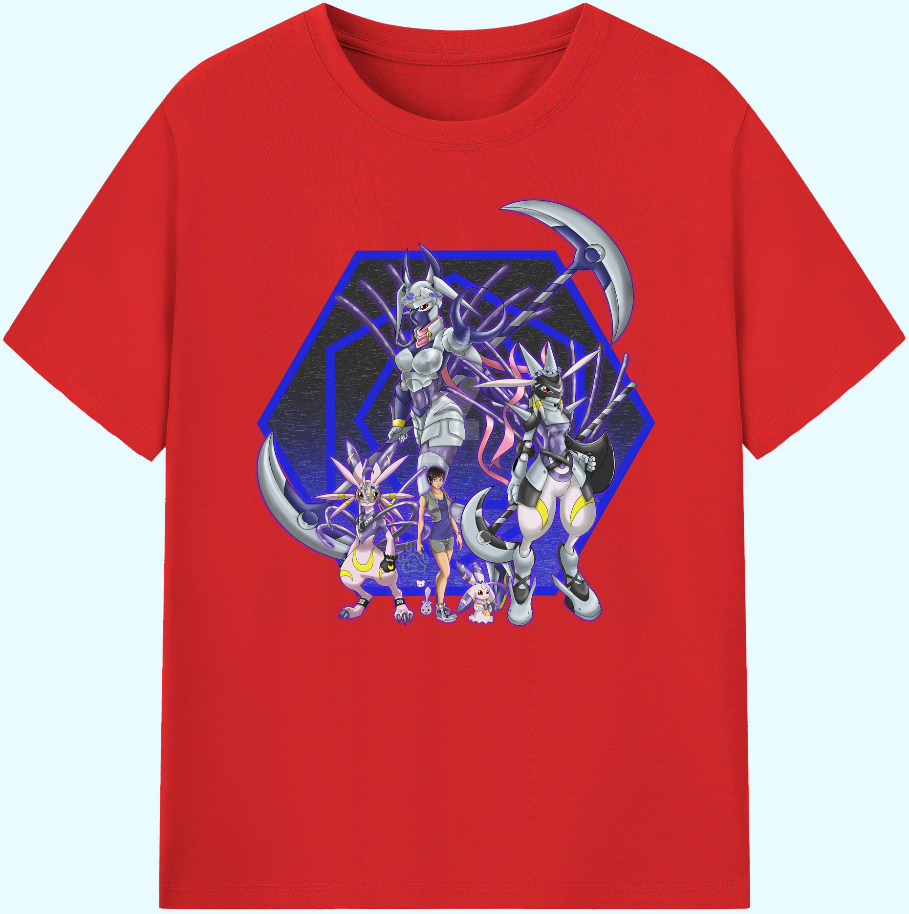 （画像用） Digimon デジタルモンスター/デジモン 綿100％ メンズ半袖Tシャツ｜肌触りやわらか＆通気性