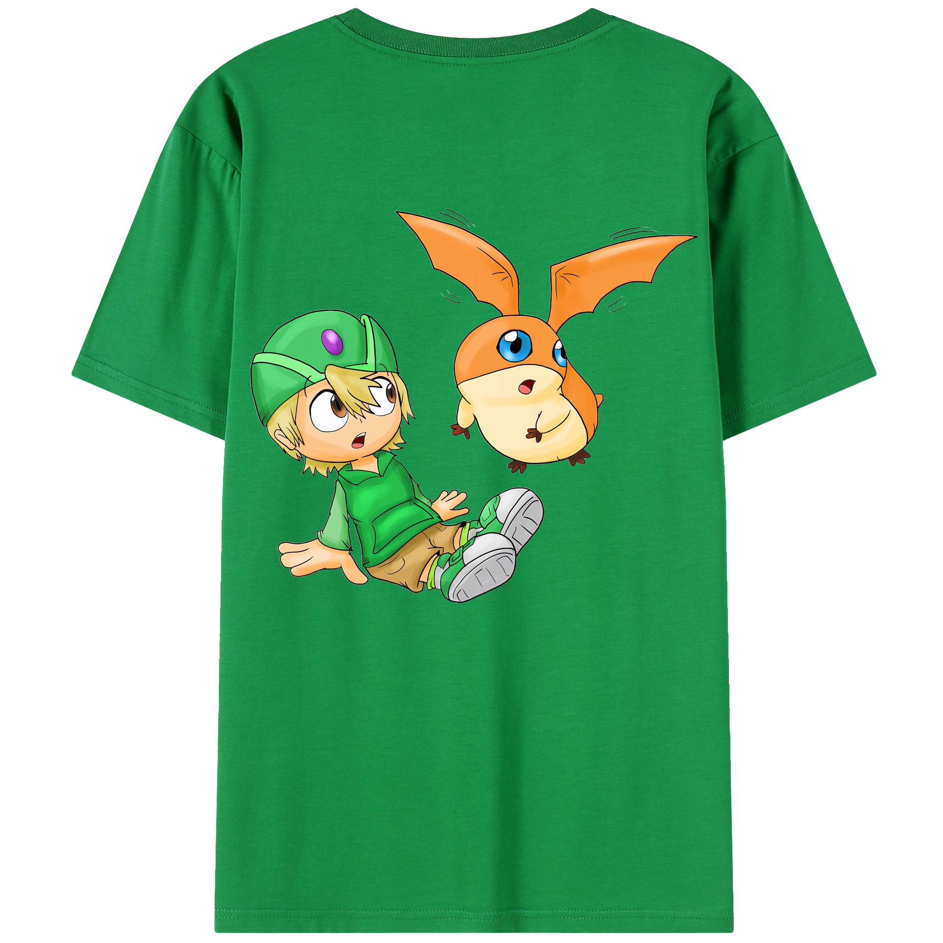 （画像用） Digimon デジタルモンスター/デジモン レディース半袖Tシャツ(バックプリント)