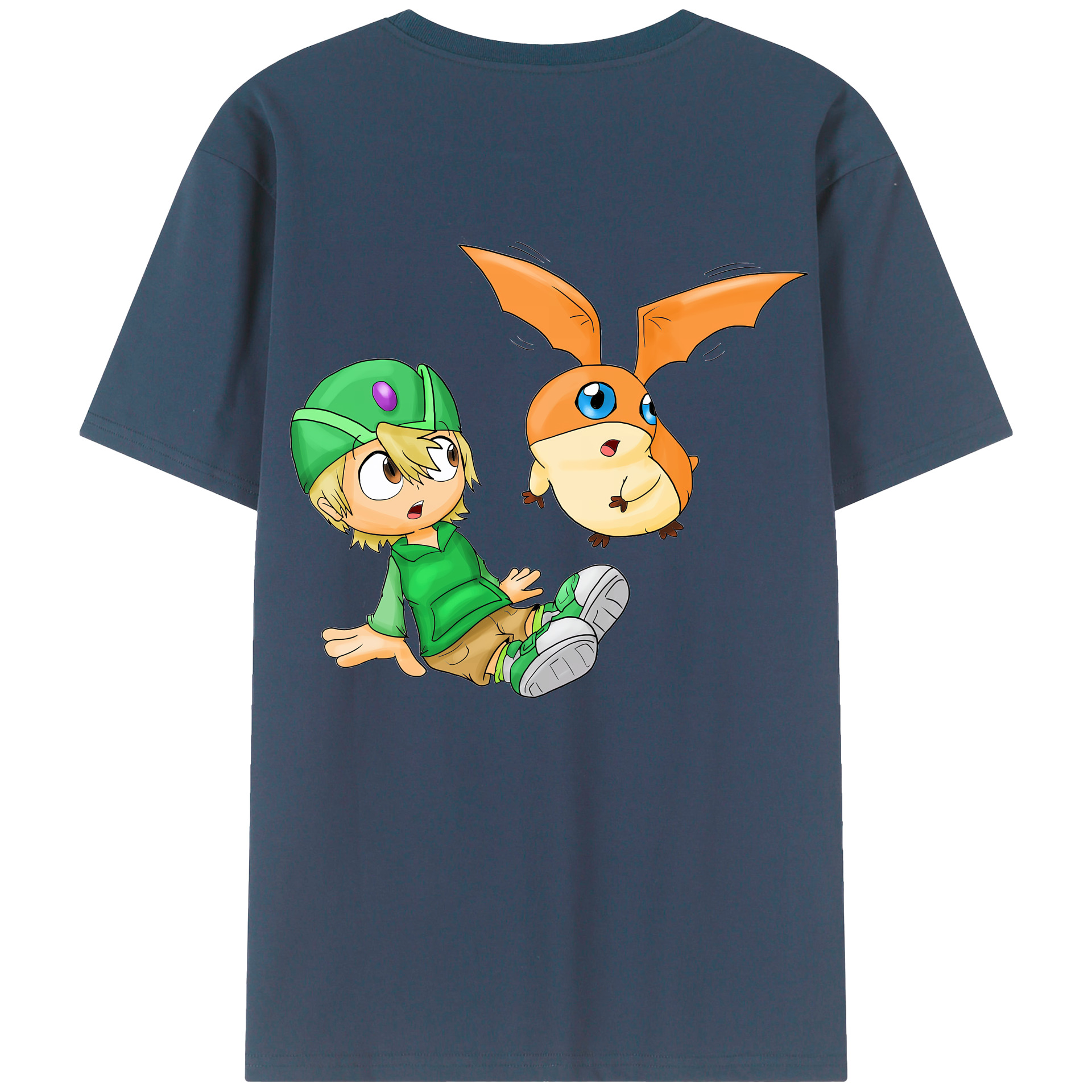 （画像用） Digimon デジタルモンスター/デジモン レディース半袖Tシャツ(バックプリント)