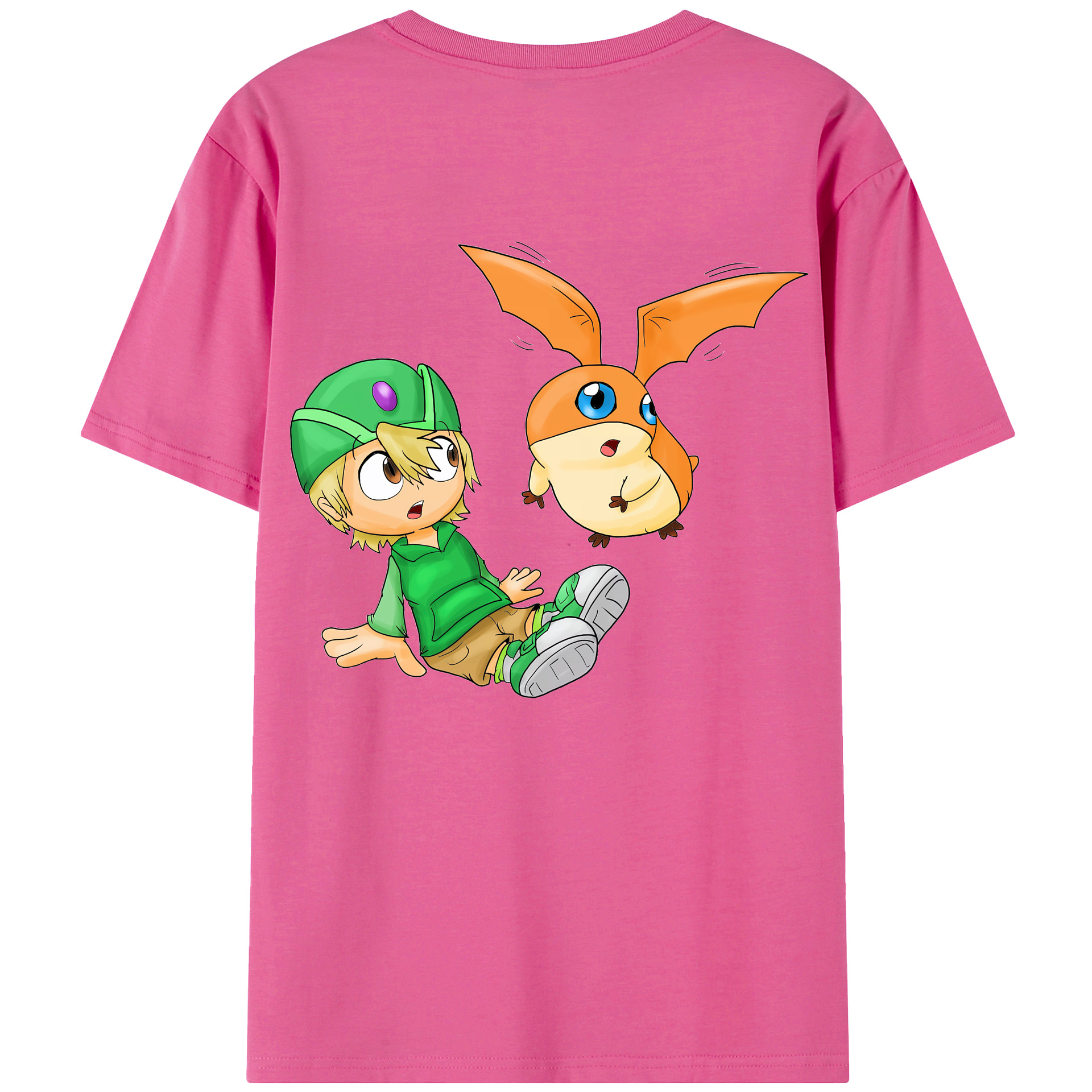 （画像用） Digimon デジタルモンスター/デジモン レディース半袖Tシャツ(バックプリント)