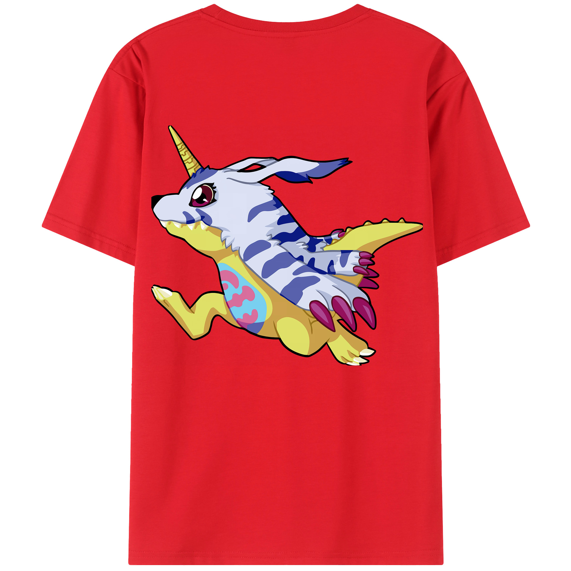 （画像用） Digimon デジタルモンスター/デジモン レディース半袖Tシャツ(バックプリント)