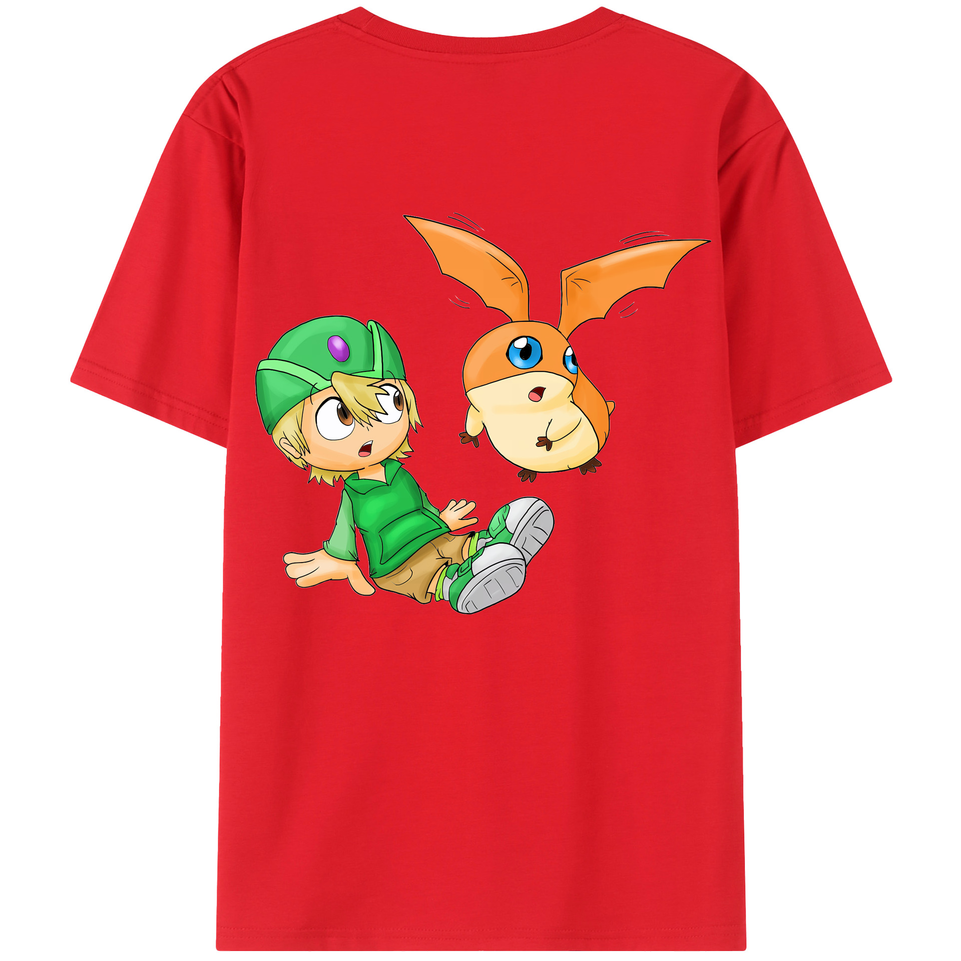 （画像用） Digimon デジタルモンスター/デジモン レディース半袖Tシャツ(バックプリント)