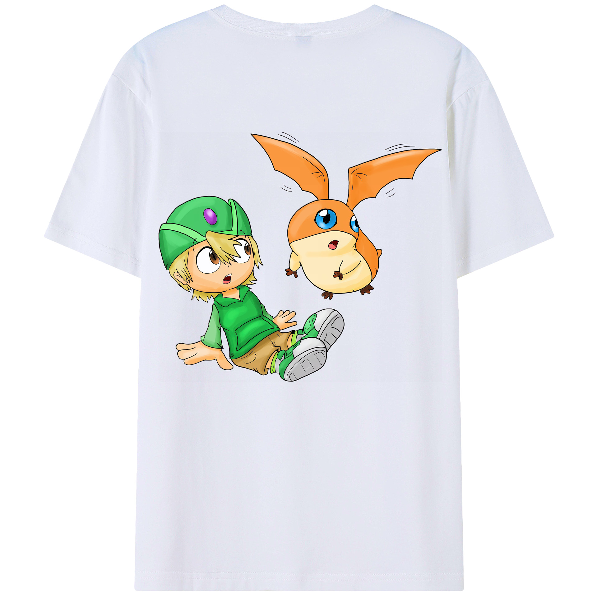 （画像用） Digimon デジタルモンスター/デジモン レディース半袖Tシャツ(バックプリント)