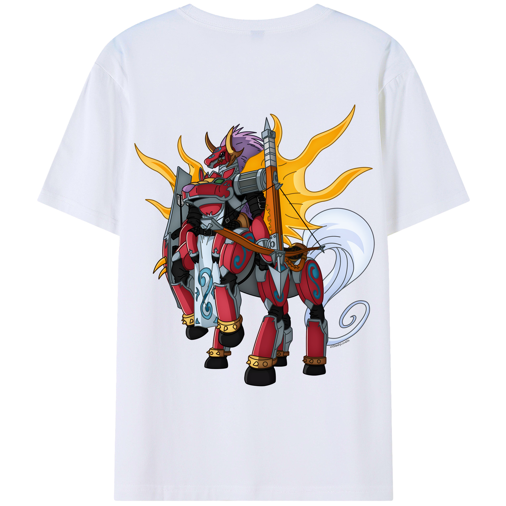 （画像用） Digimon デジタルモンスター/デジモン レディース半袖Tシャツ(バックプリント)