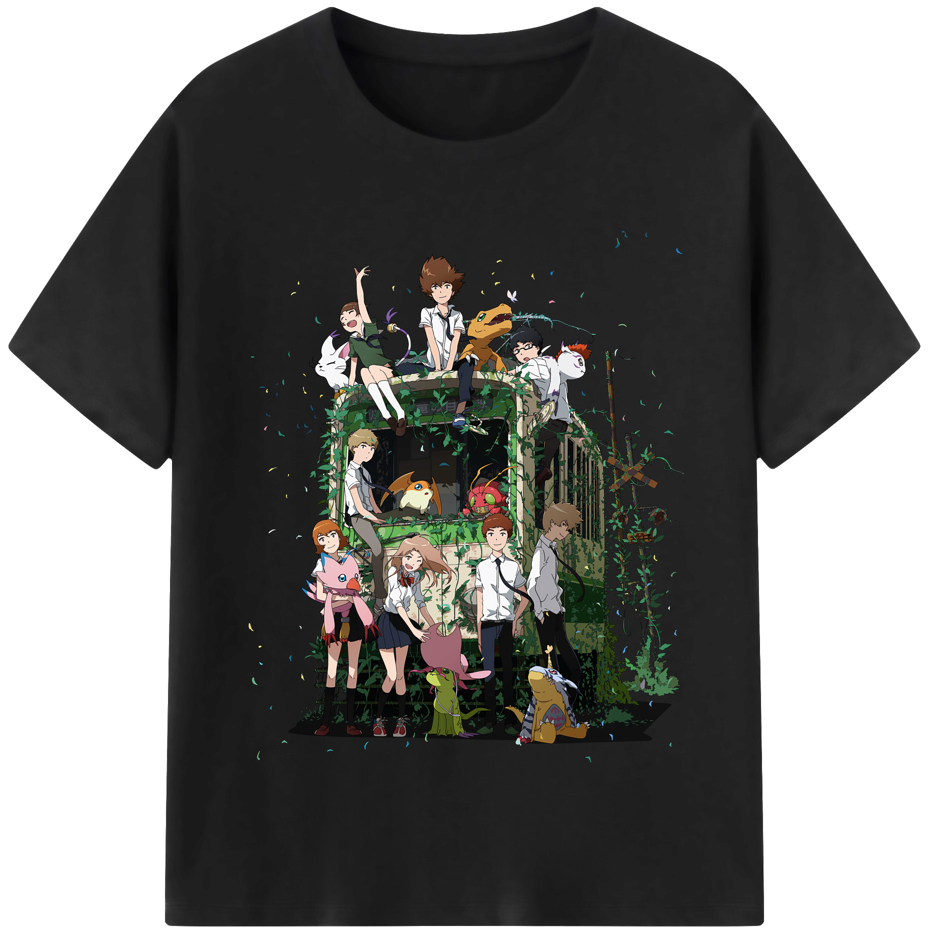（画像用） Digimon デジタルモンスター/デジモン レディースカジュアルプリントTシャツ（綿100％）