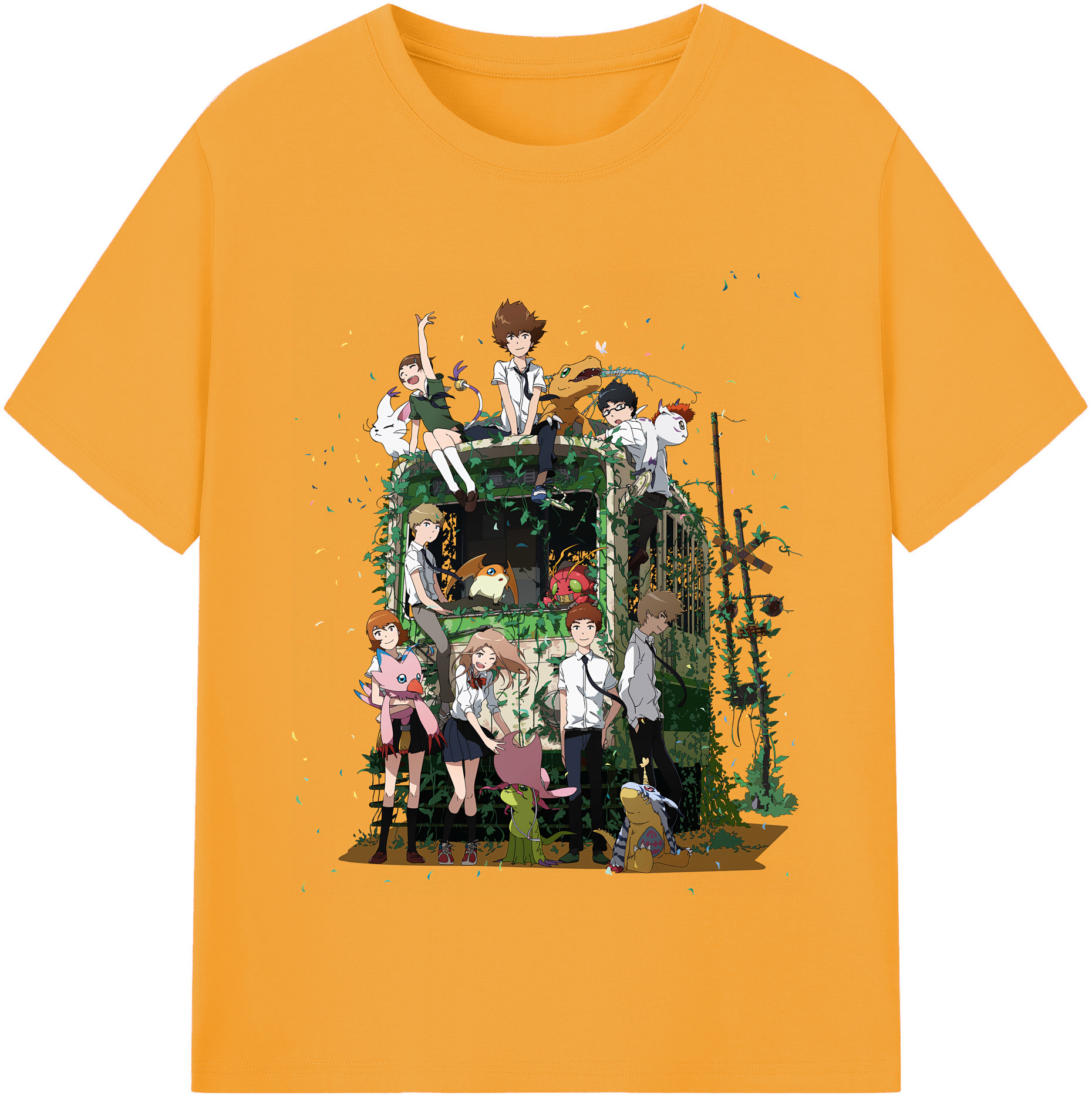 （画像用） Digimon デジタルモンスター/デジモン レディースカジュアルプリントTシャツ（綿100％）