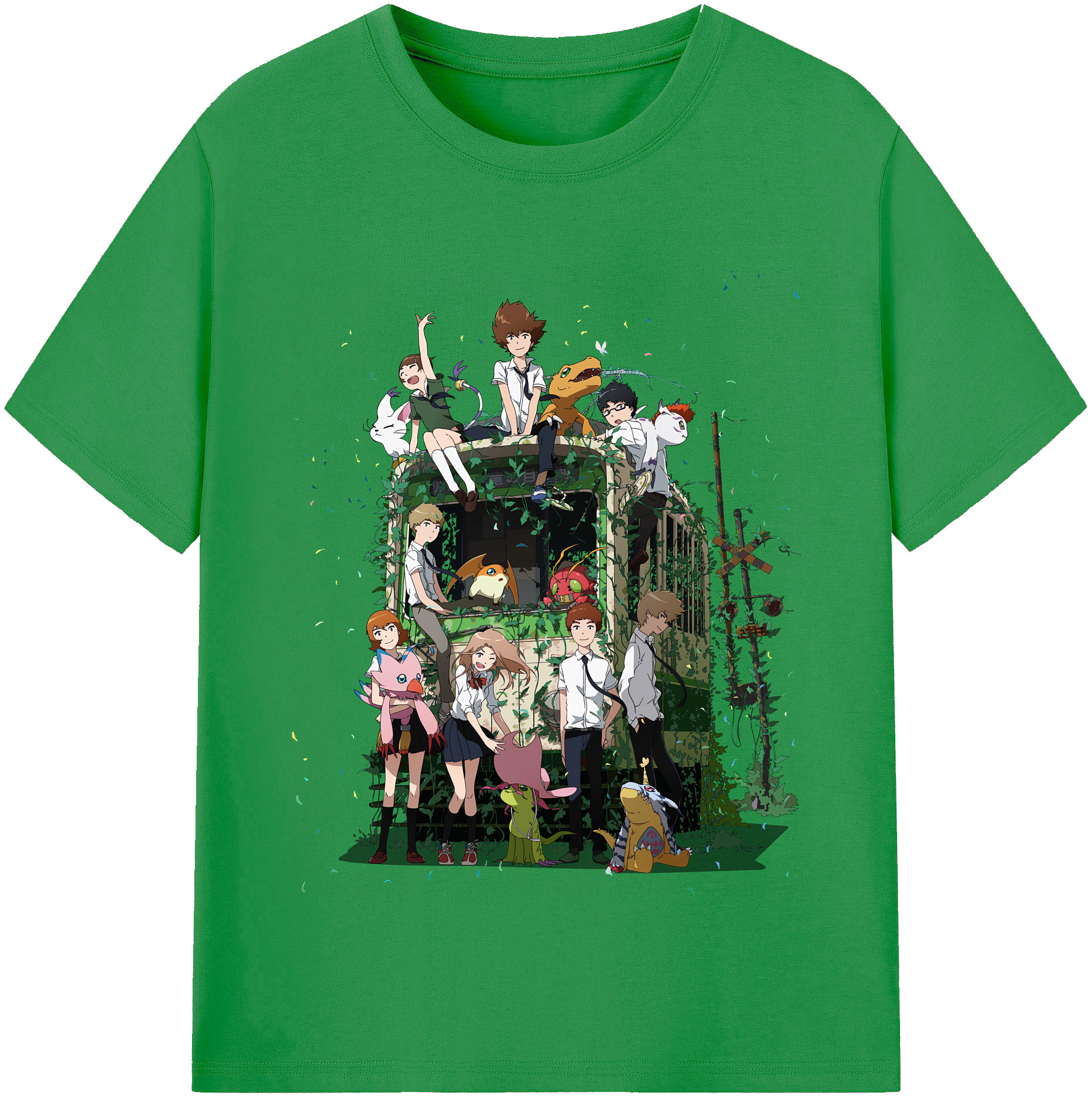 （画像用） Digimon デジタルモンスター/デジモン レディースカジュアルプリントTシャツ（綿100％）