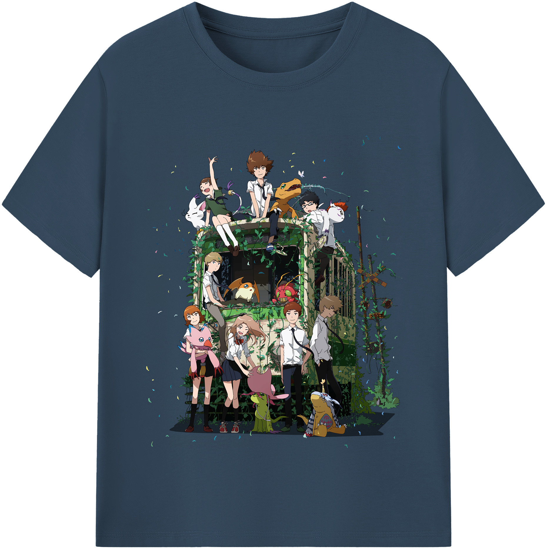 （画像用） Digimon デジタルモンスター/デジモン レディースカジュアルプリントTシャツ（綿100％）