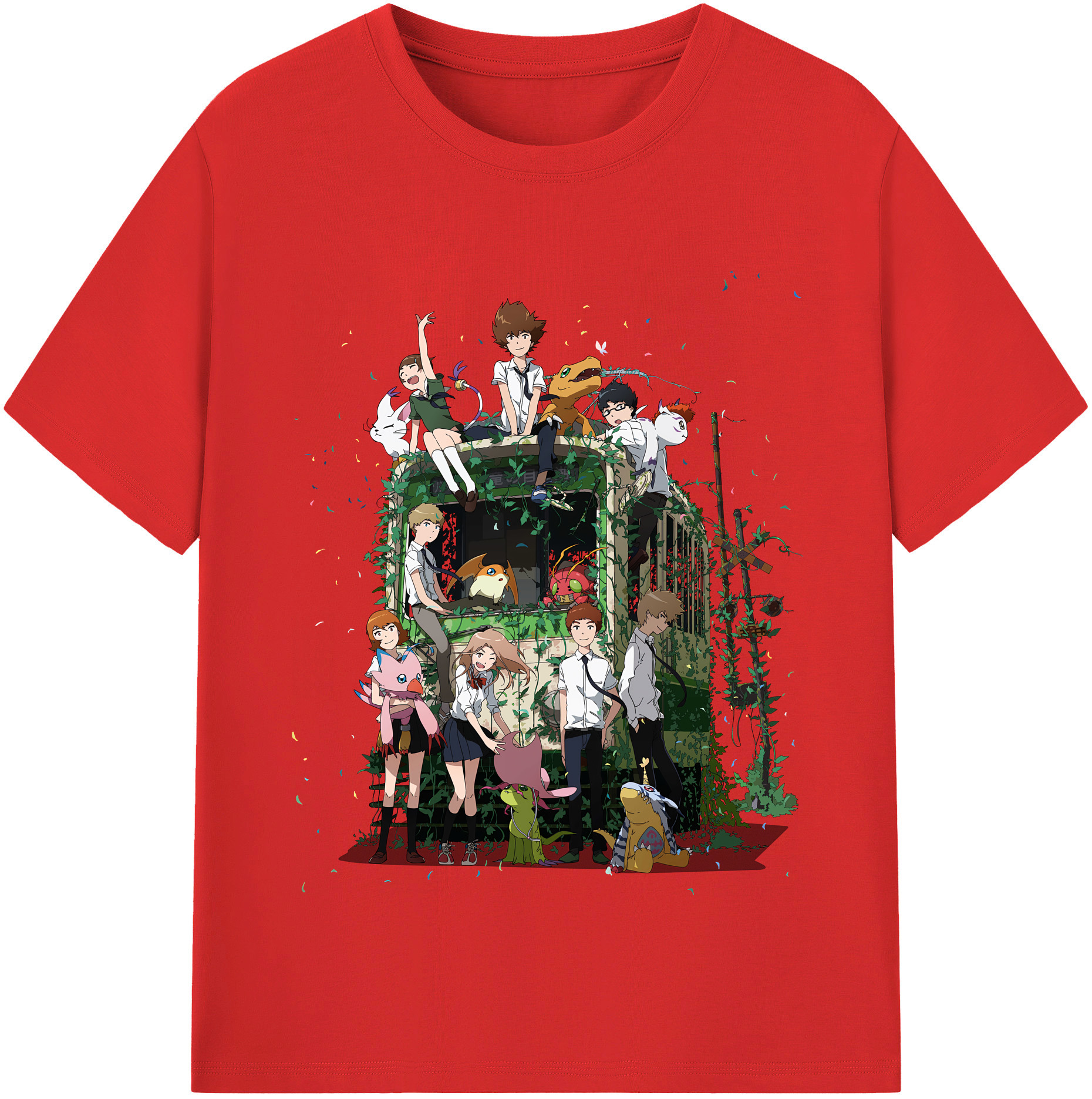 （画像用） Digimon デジタルモンスター/デジモン レディースカジュアルプリントTシャツ（綿100％）