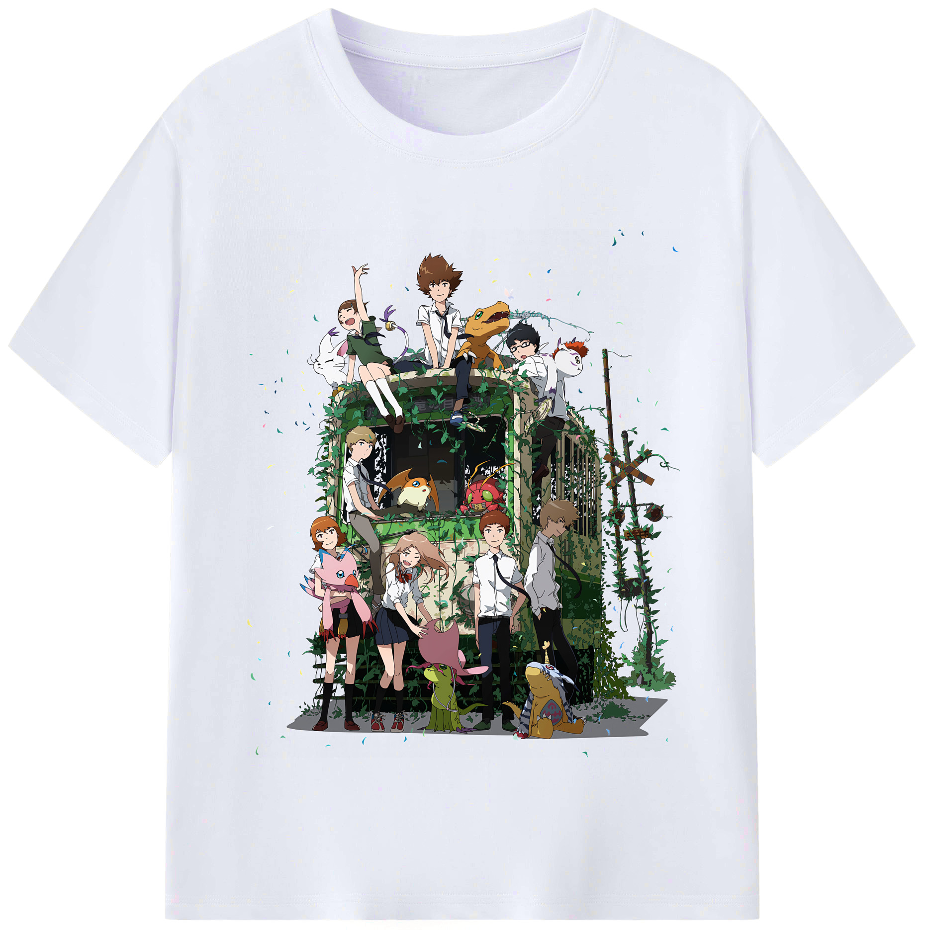 （画像用） Digimon デジタルモンスター/デジモン レディースカジュアルプリントTシャツ（綿100％）