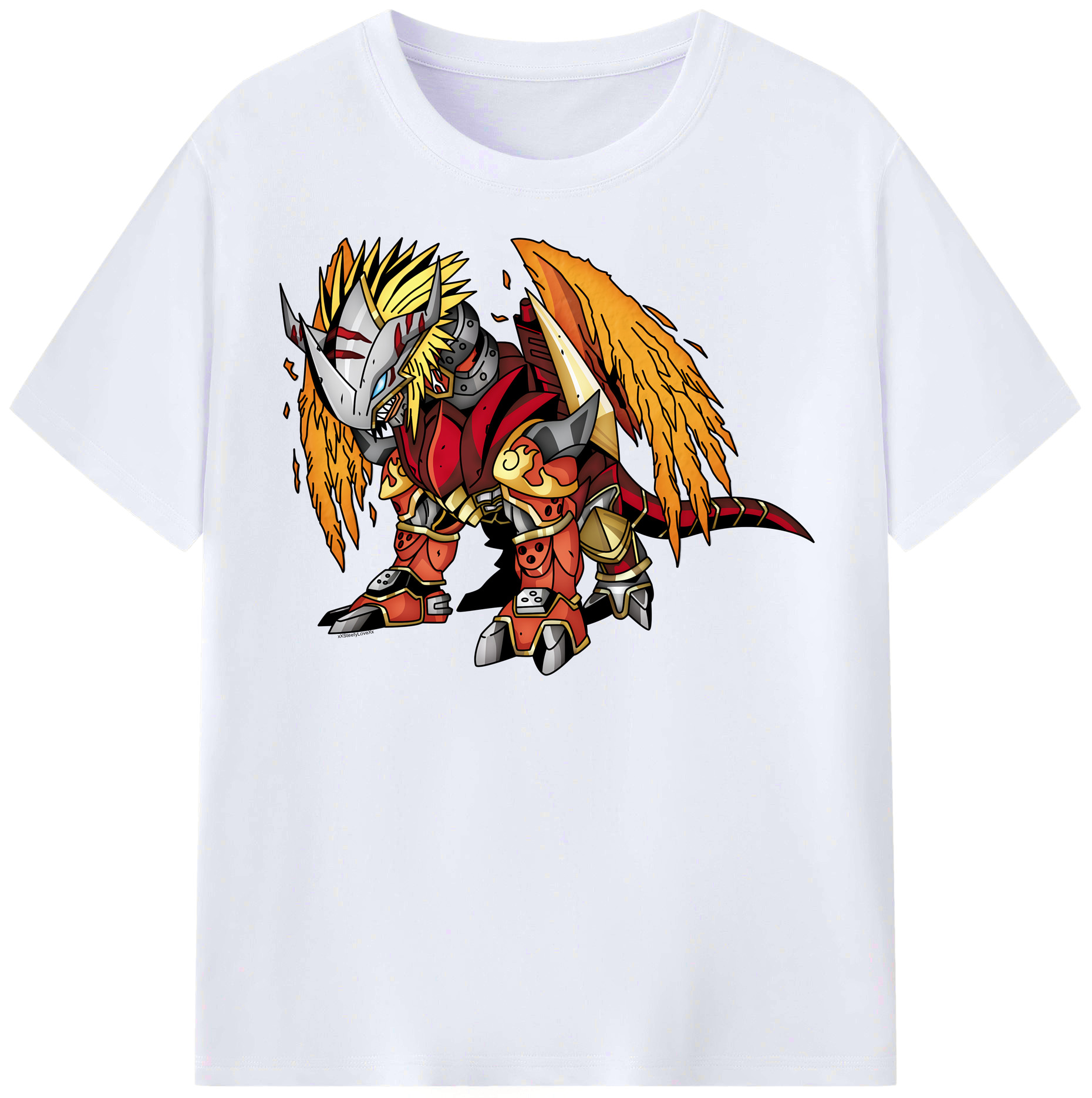 （画像用） Digimon デジタルモンスター/デジモン レディースカジュアルプリントTシャツ（綿100％）