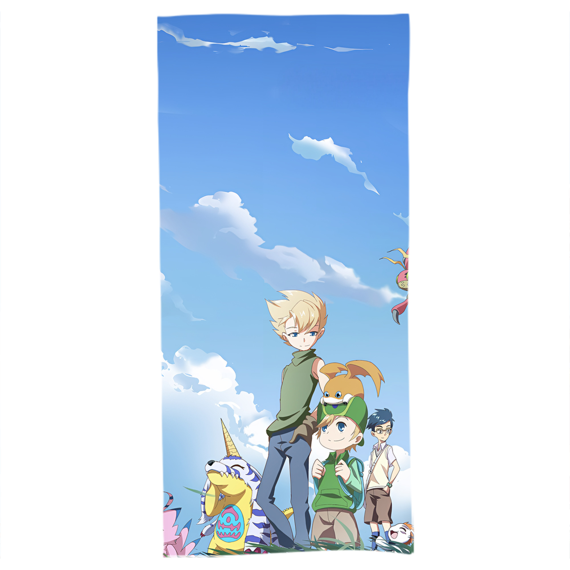 （画像用） Digimon デジタルモンスター/デジモン 大判バスタオル 70×140cm 吸水速乾 柔らかい肌触り
