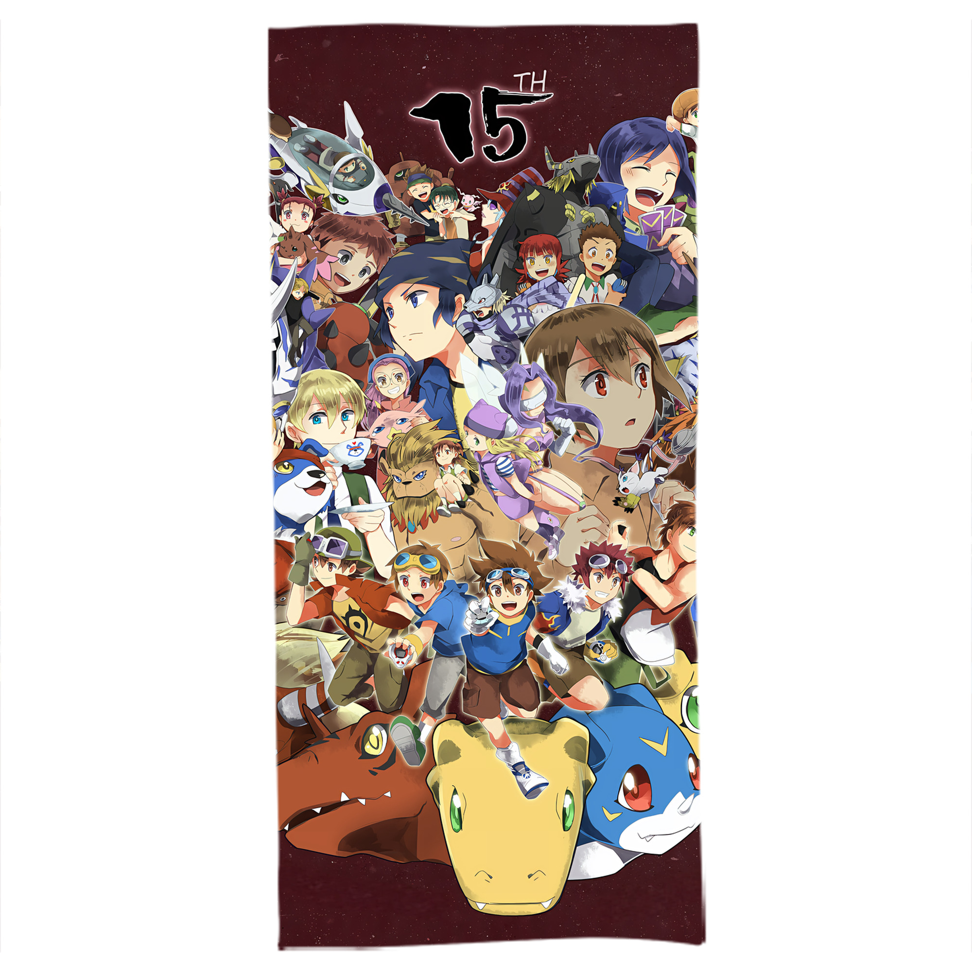 （画像用） Digimon デジタルモンスター/デジモン 大判バスタオル 70×140cm 吸水速乾 柔らかい肌触り