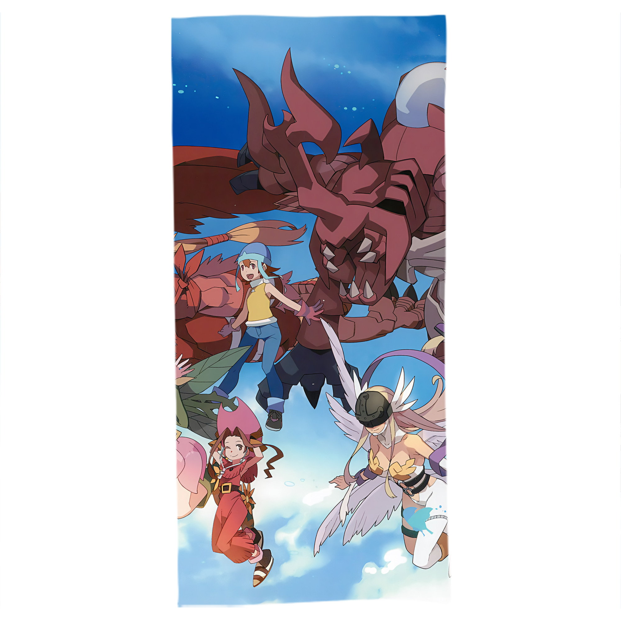（画像用） Digimon デジタルモンスター/デジモン 大判バスタオル 70×140cm 吸水速乾 柔らかい肌触り